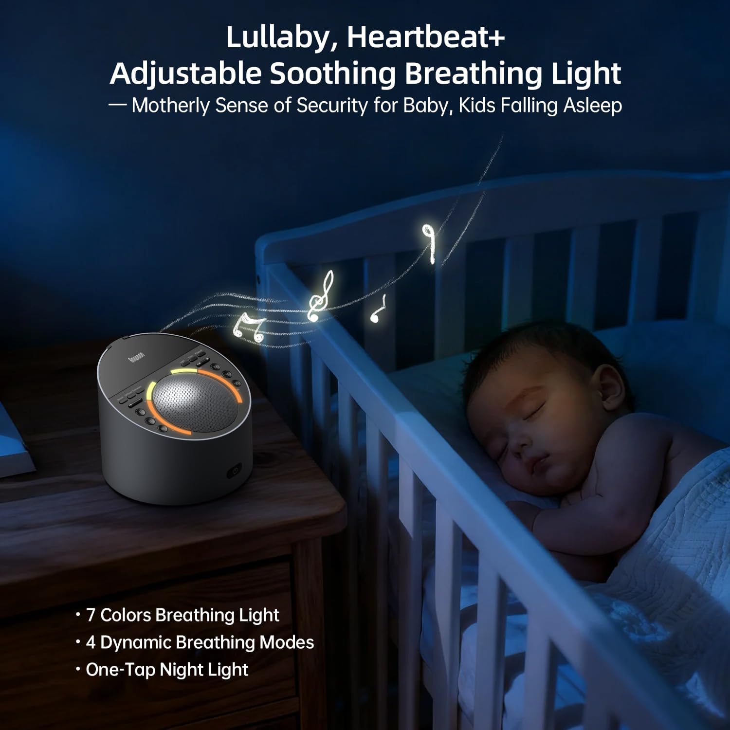 Sound Machine with Aroma Diffuser, Premium Metal Shell White Noise Machine