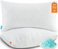 Cooling Pillows Queen Size Set of 2, Memory Foam Pillows with Zipper