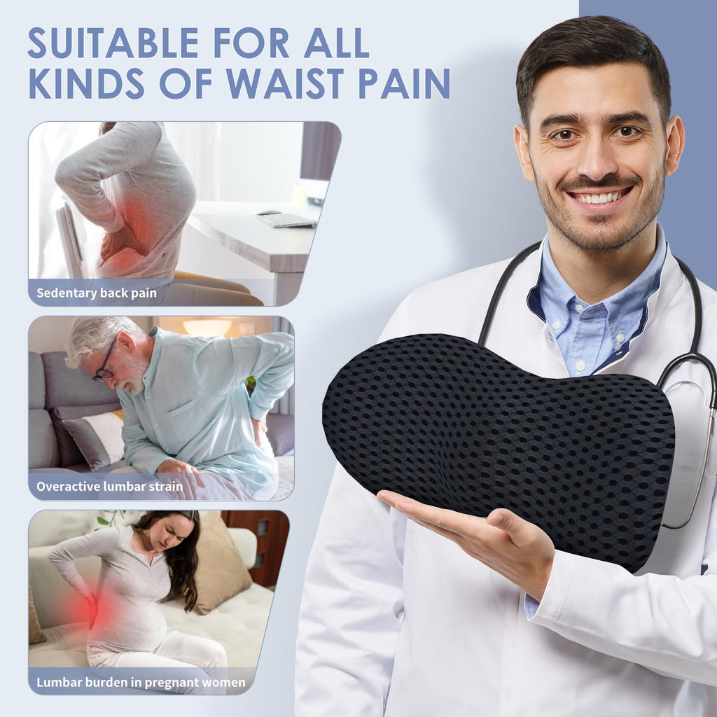 Support Pillow, Back Pillow for Low Back Pain Relief, Ergonomic