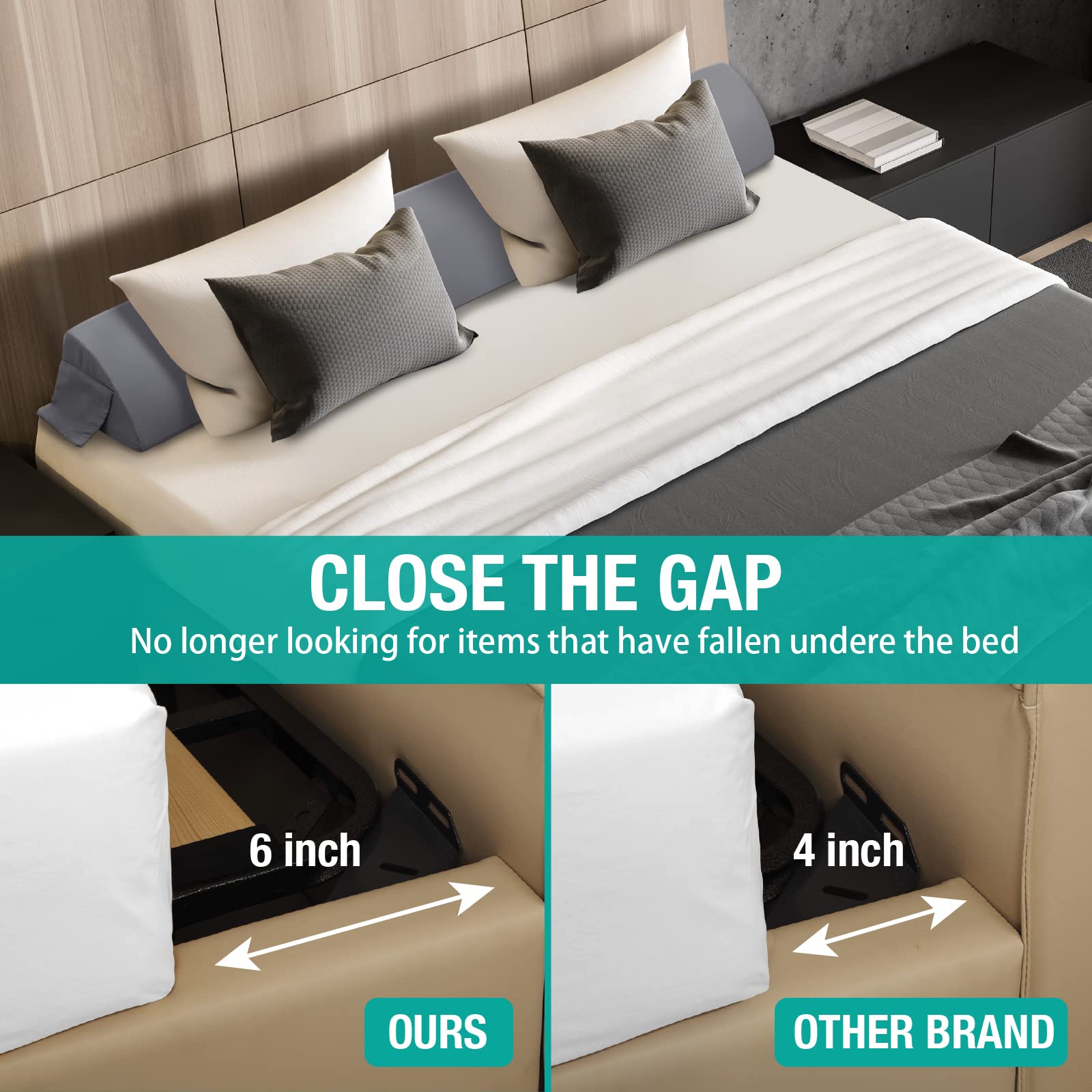 34" Extra-Long Wedge Pillow, Back & Arm Support, Bed Wedge
