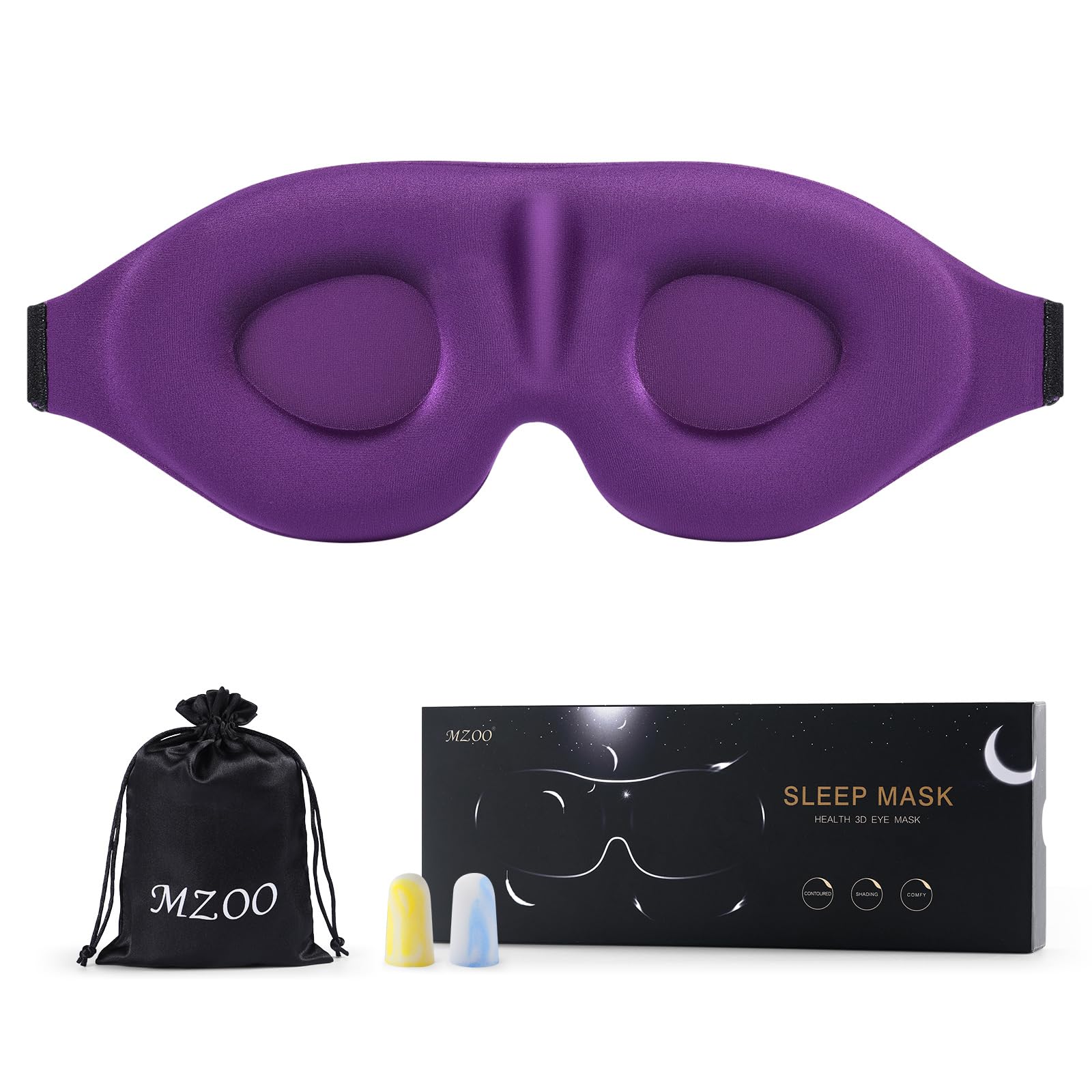 Luxury Sleep Eye Mask for Side Sleeper Men Women, Zero Eye Pressure 3D Sleeping Mask