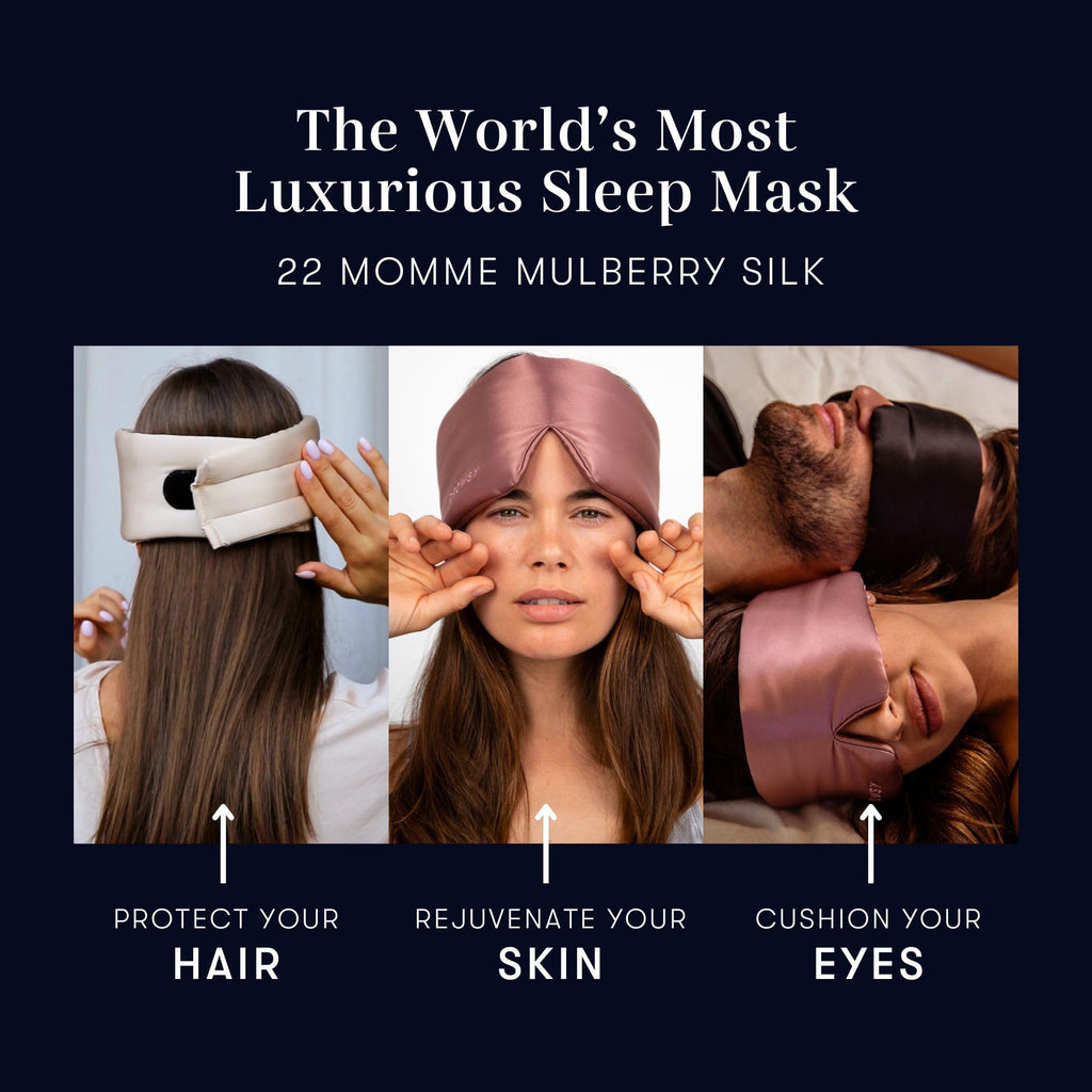 Silk Sleep Mask - Face-Hugging, Padded Cocoon for Luxury Sleep in Total Darkness