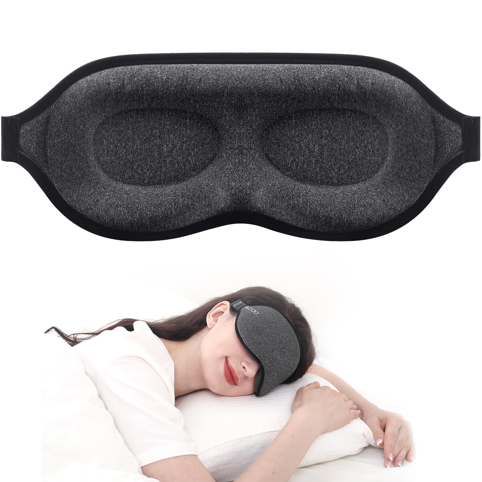 Luxury Sleep Eye Mask for Side Sleeper Men Women, Zero Eye Pressure 3D Sleeping Mask