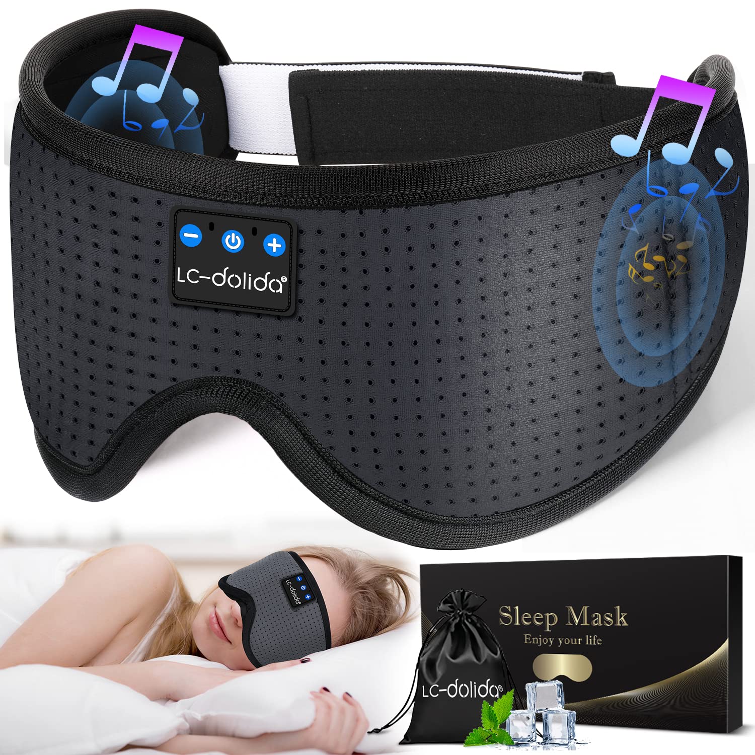 Sleep Headphones, 3D Sleep Mask Bluetooth Wireless Music Eye Mask
