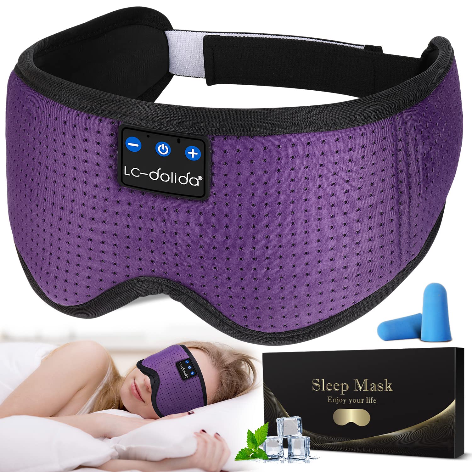 Sleep Headphones, 3D Sleep Mask Bluetooth Wireless Music Eye Mask