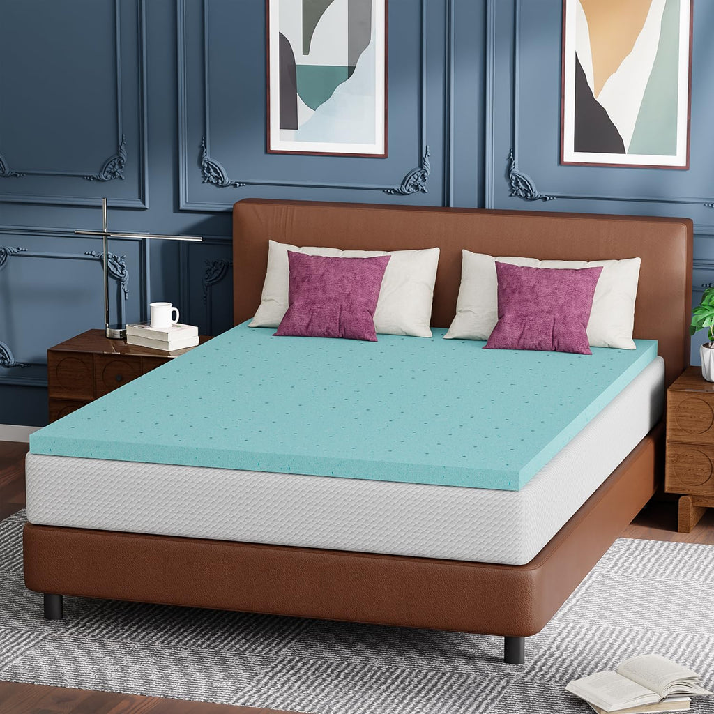 Gel Memory Foam Mattress | White | Bed in a Box,Pressure Relief, Cooling Ventilated Foam