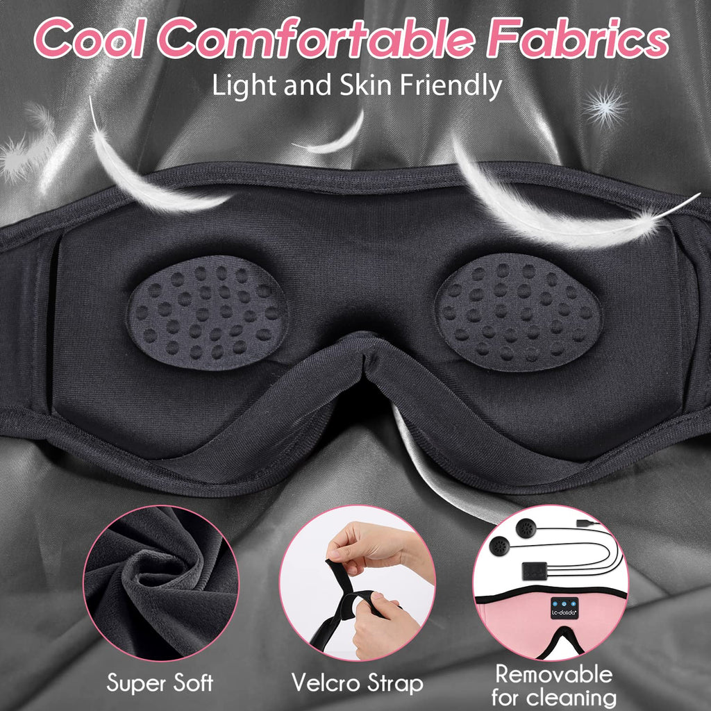 Sleep Headphones, 3D Sleep Mask Bluetooth Wireless Music Eye Mask