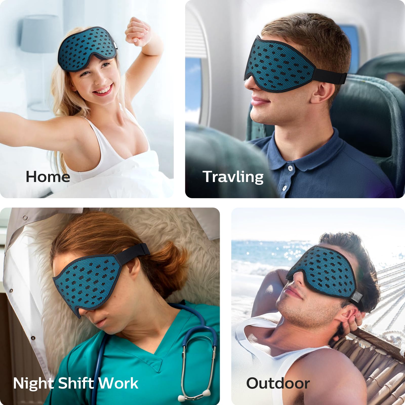 Breathable Sleep Mask, 3D Eye Mak Sleep for Side Sleepers