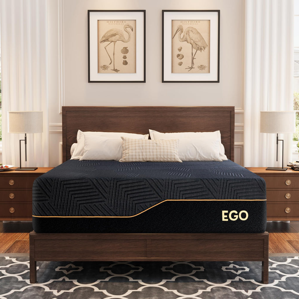 14 Inch Queen Memory Foam Mattress for Back Pain, Cooling Copper Gel Bed in a Box
