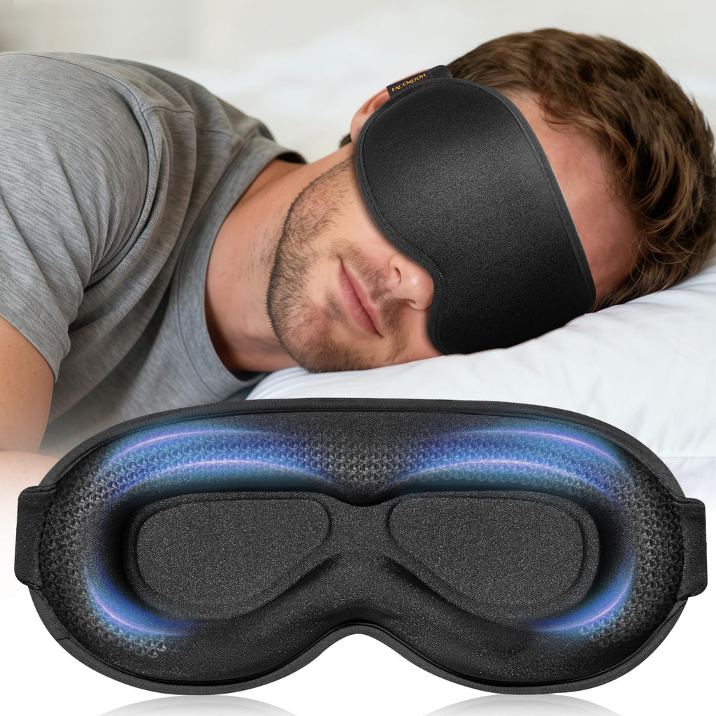 Weighted Eye Mask for Sleeping - 3D Blackout Sleep Mask for Women & Men