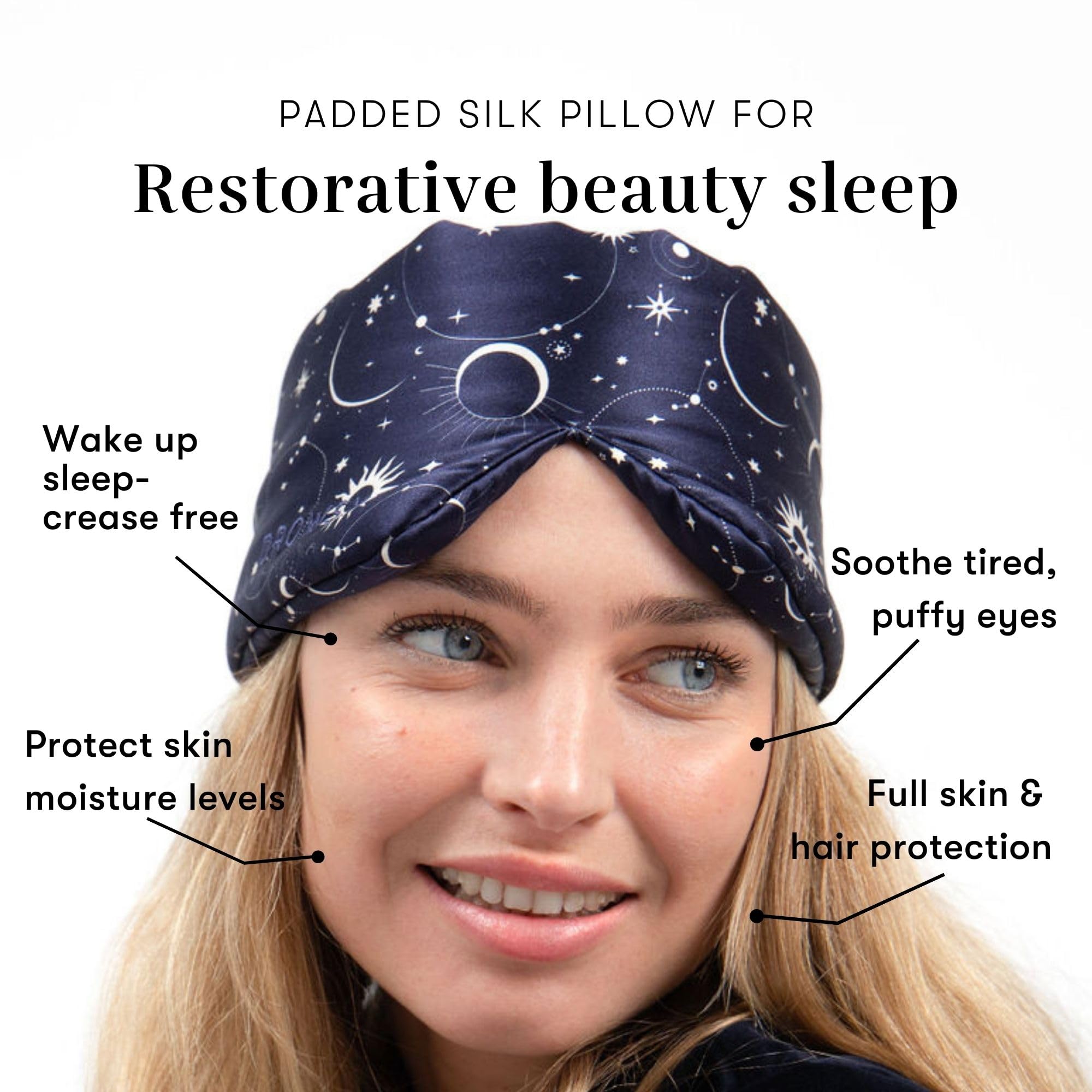 Silk Sleep Mask - Face-Hugging, Padded Cocoon for Luxury Sleep in Total Darkness