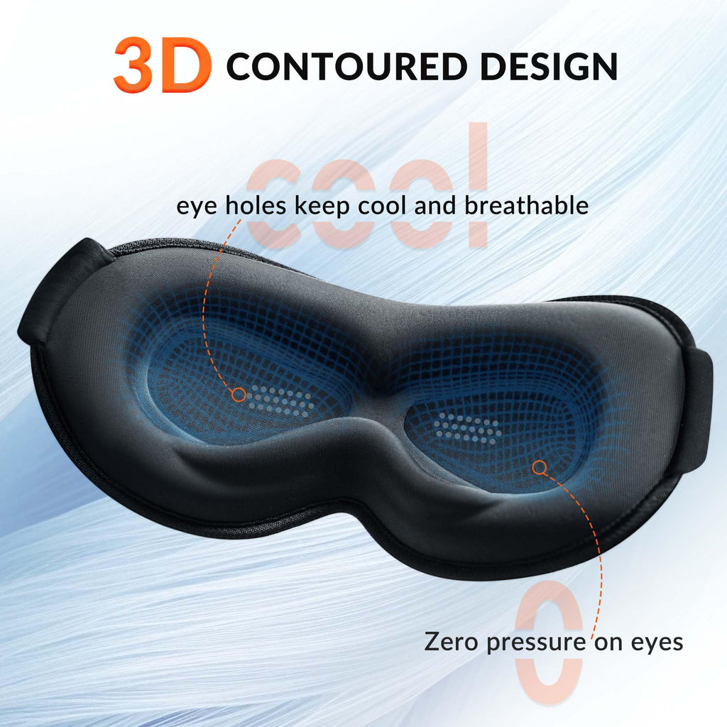 Weighted Eye Mask for Sleeping - 3D Blackout Sleep Mask for Women & Men