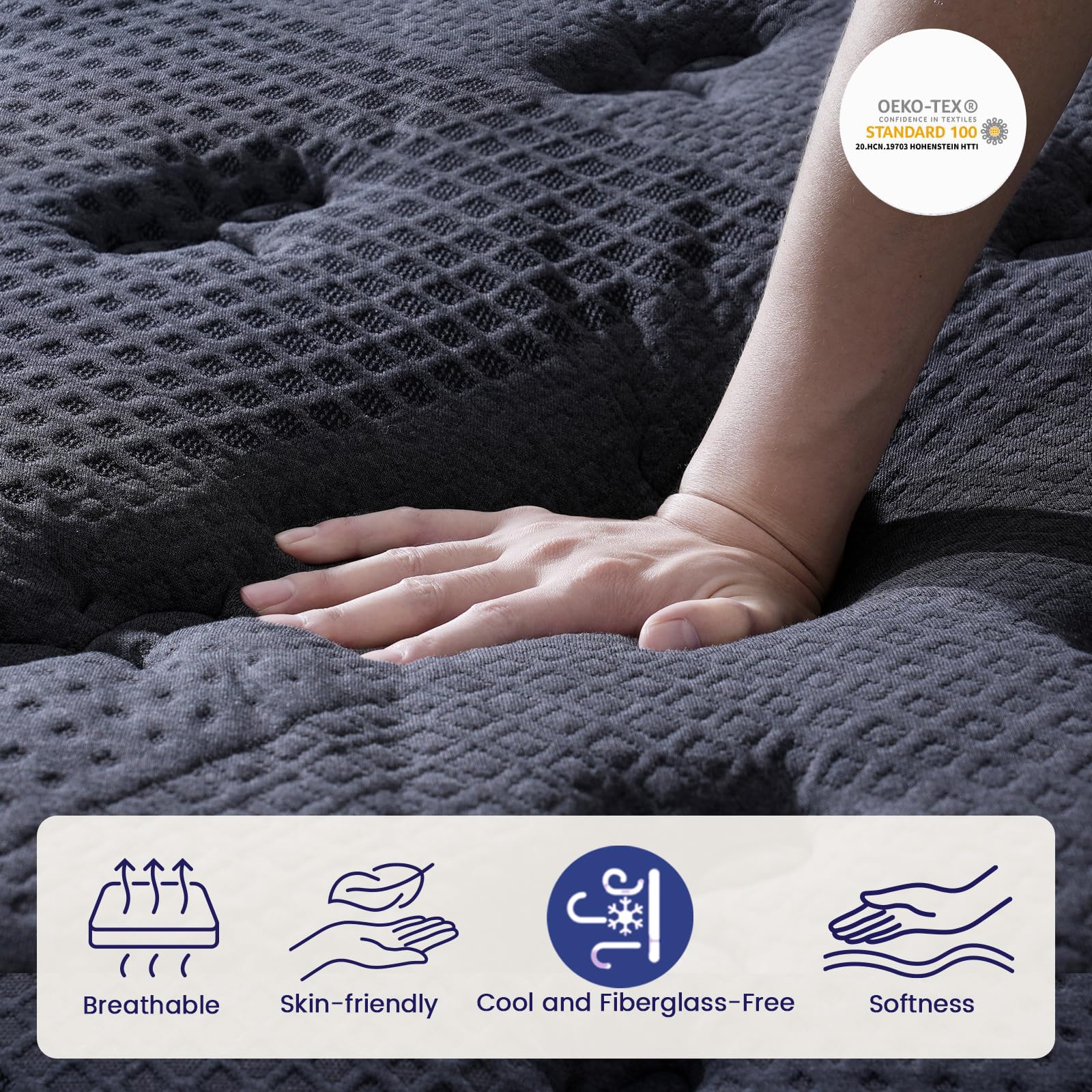 (High-End Upgraded) Hotel-Level Luxury 18 Inch Hybrid Mattress In A Box