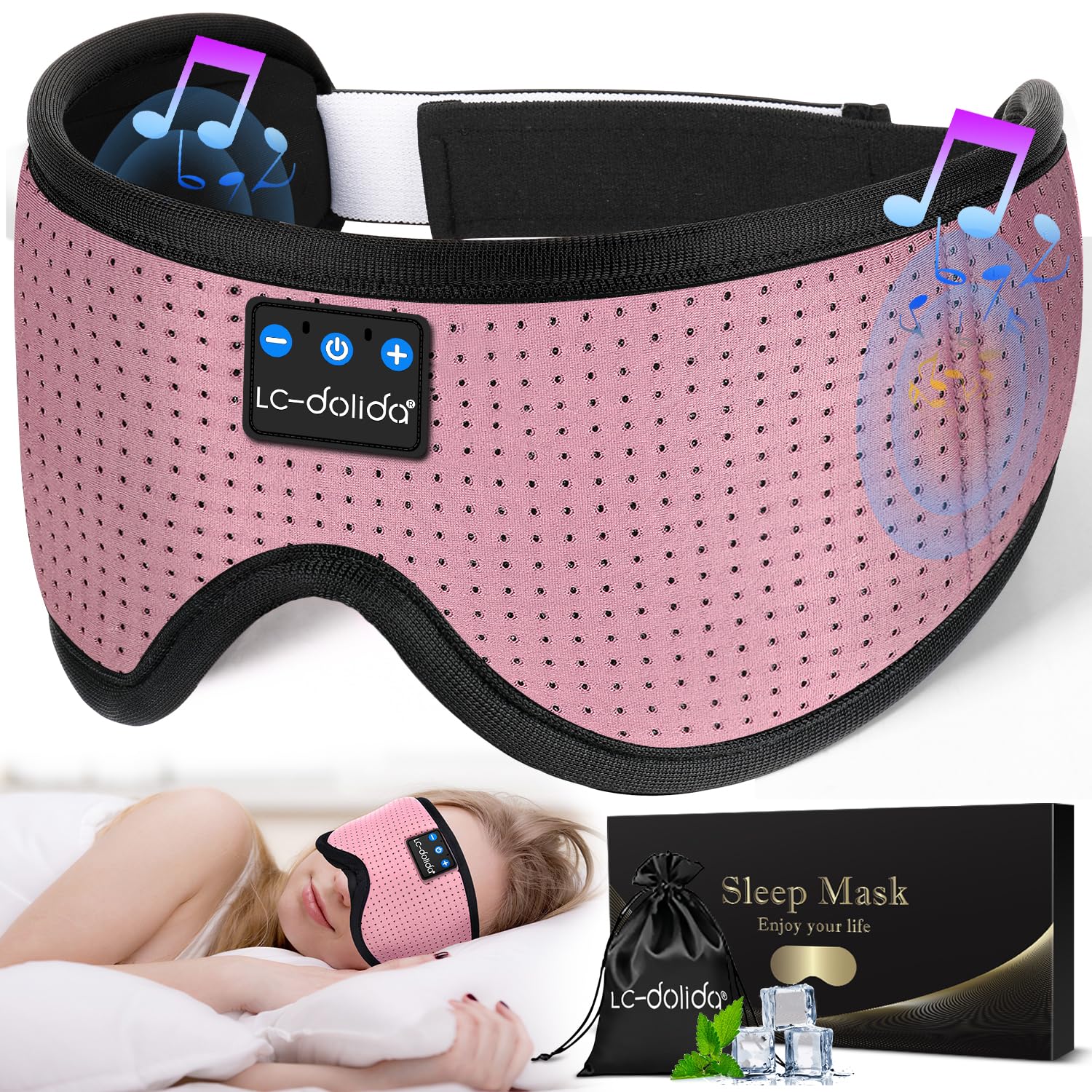 Sleep Headphones, 3D Sleep Mask Bluetooth Wireless Music Eye Mask