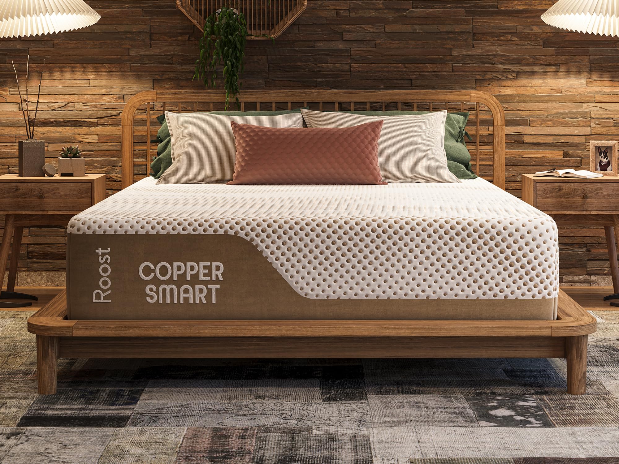 14-Inch King Mattress, Copper Smart Thermic Gel Cooling for Hot Sleepers & Back Pain Relief, Medium Firm Hybrid