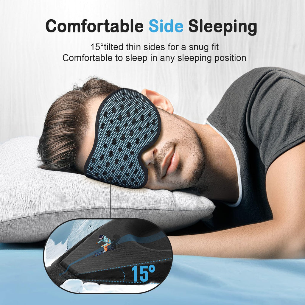 Breathable Sleep Mask, 3D Eye Mak Sleep for Side Sleepers