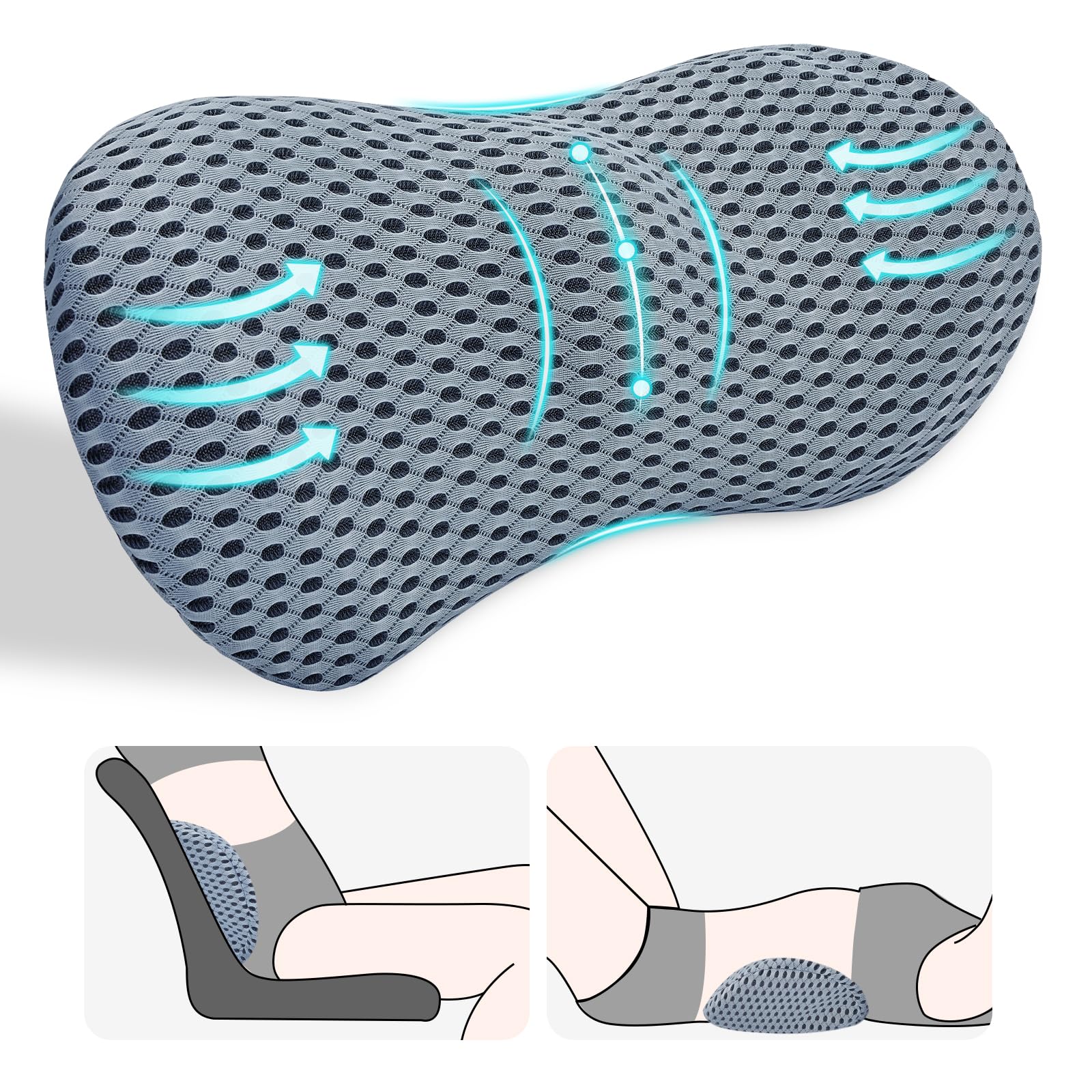 Support Pillow, Back Pillow for Low Back Pain Relief, Ergonomic