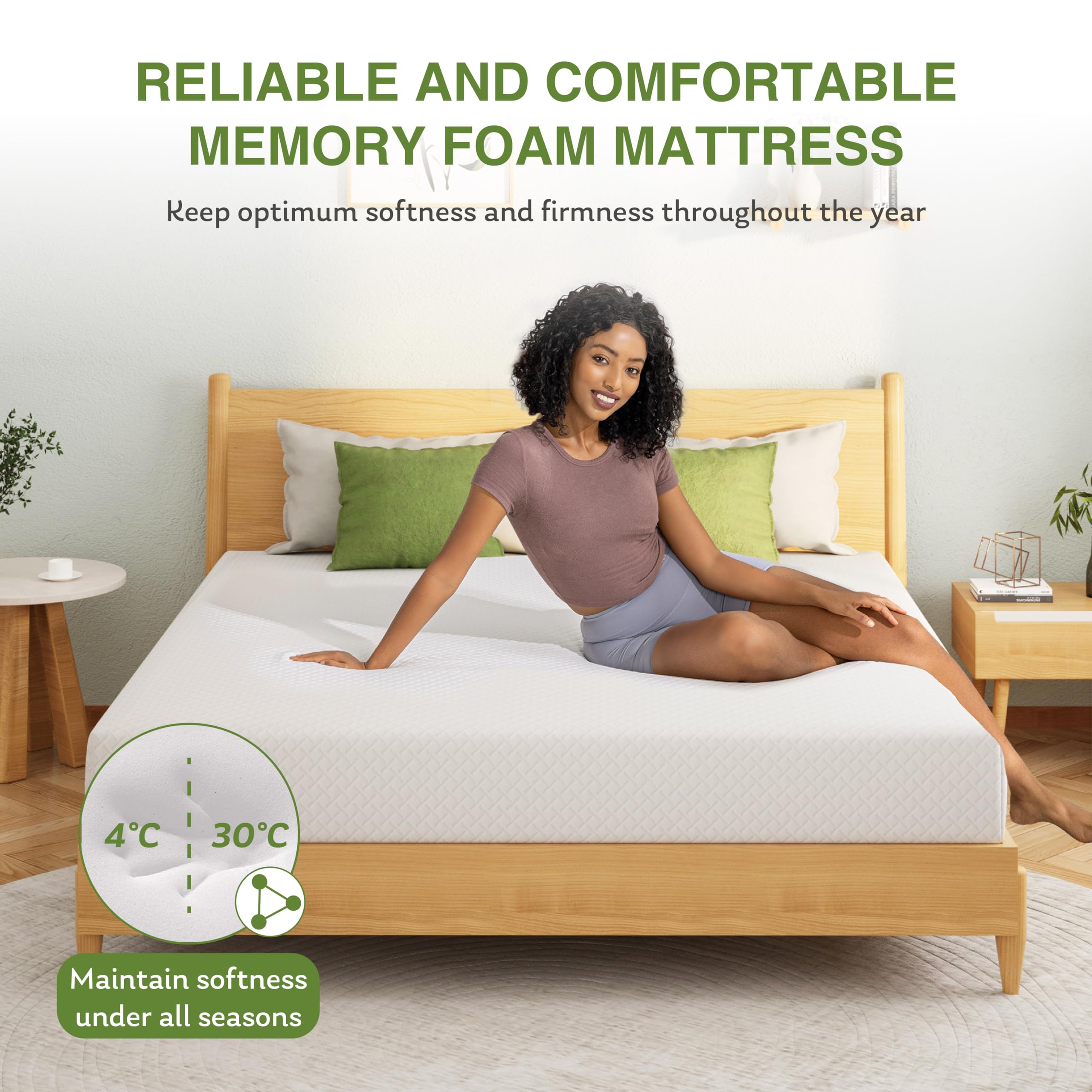 Full Size Memory Foam Mattress,  Bed Mattress in A Box