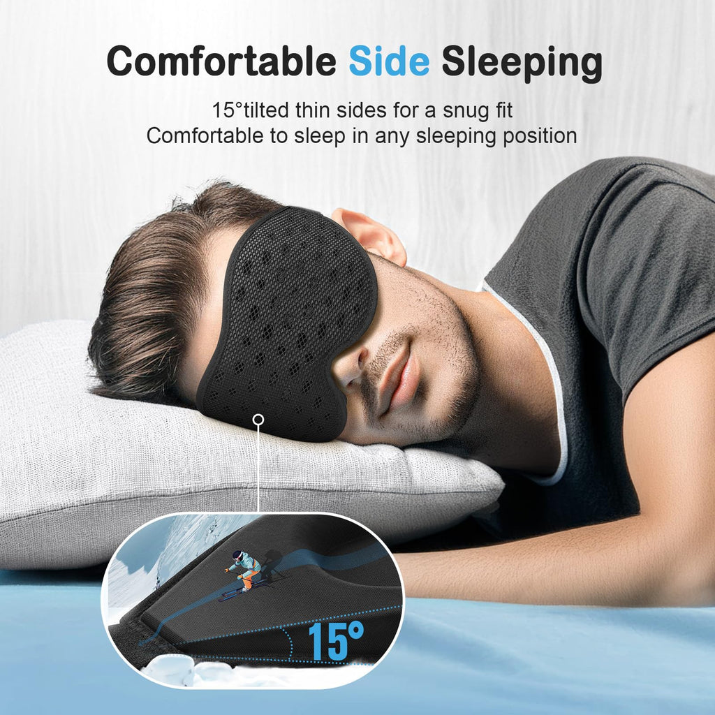 Breathable Sleep Mask, 3D Eye Mak Sleep for Side Sleepers