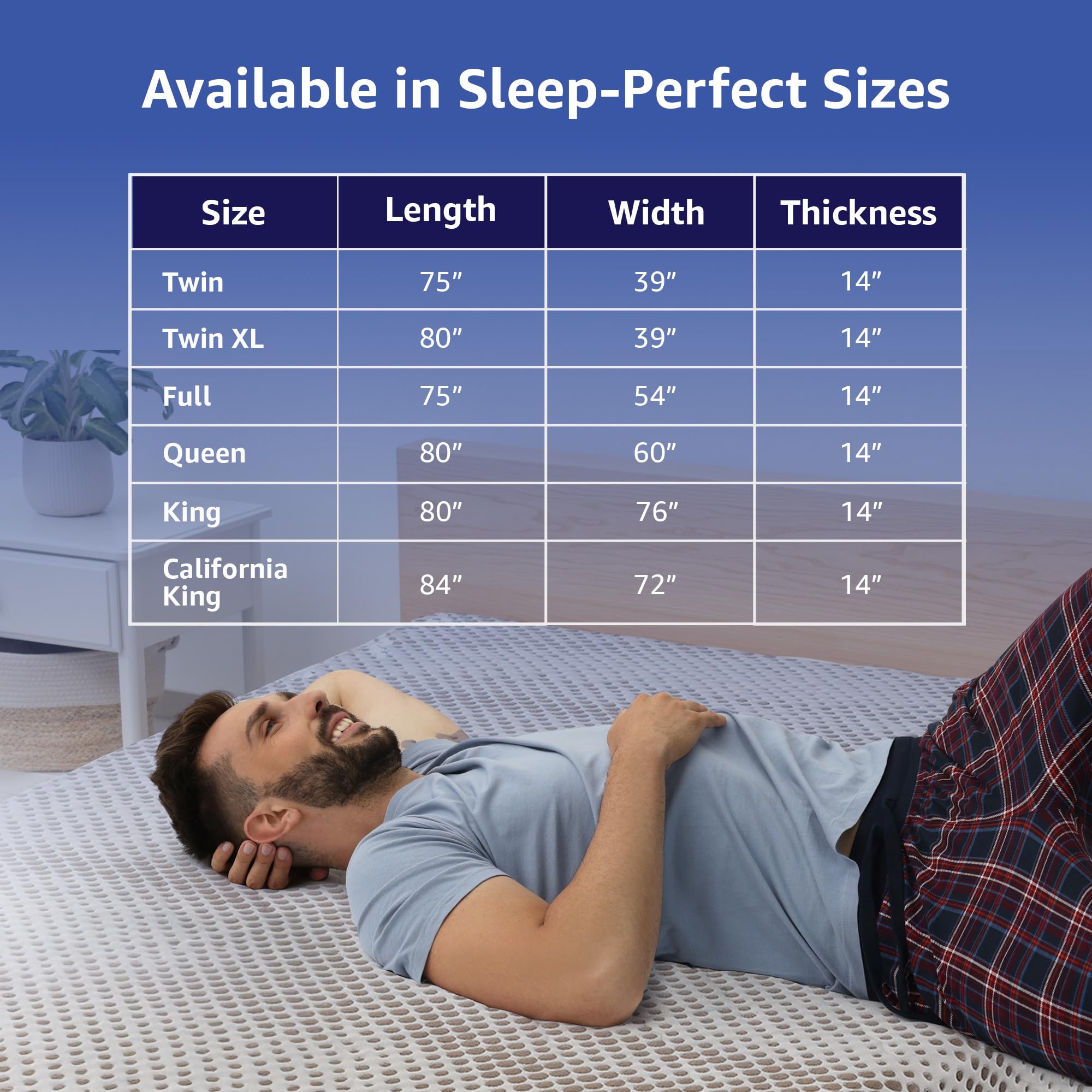14-Inch King Mattress, Copper Smart Thermic Gel Cooling for Hot Sleepers & Back Pain Relief, Medium Firm Hybrid
