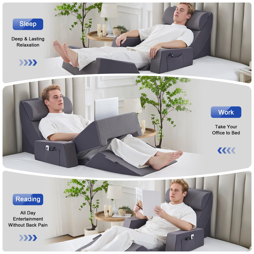9PCS Wedge Pillow Set for After Surgery Recovery