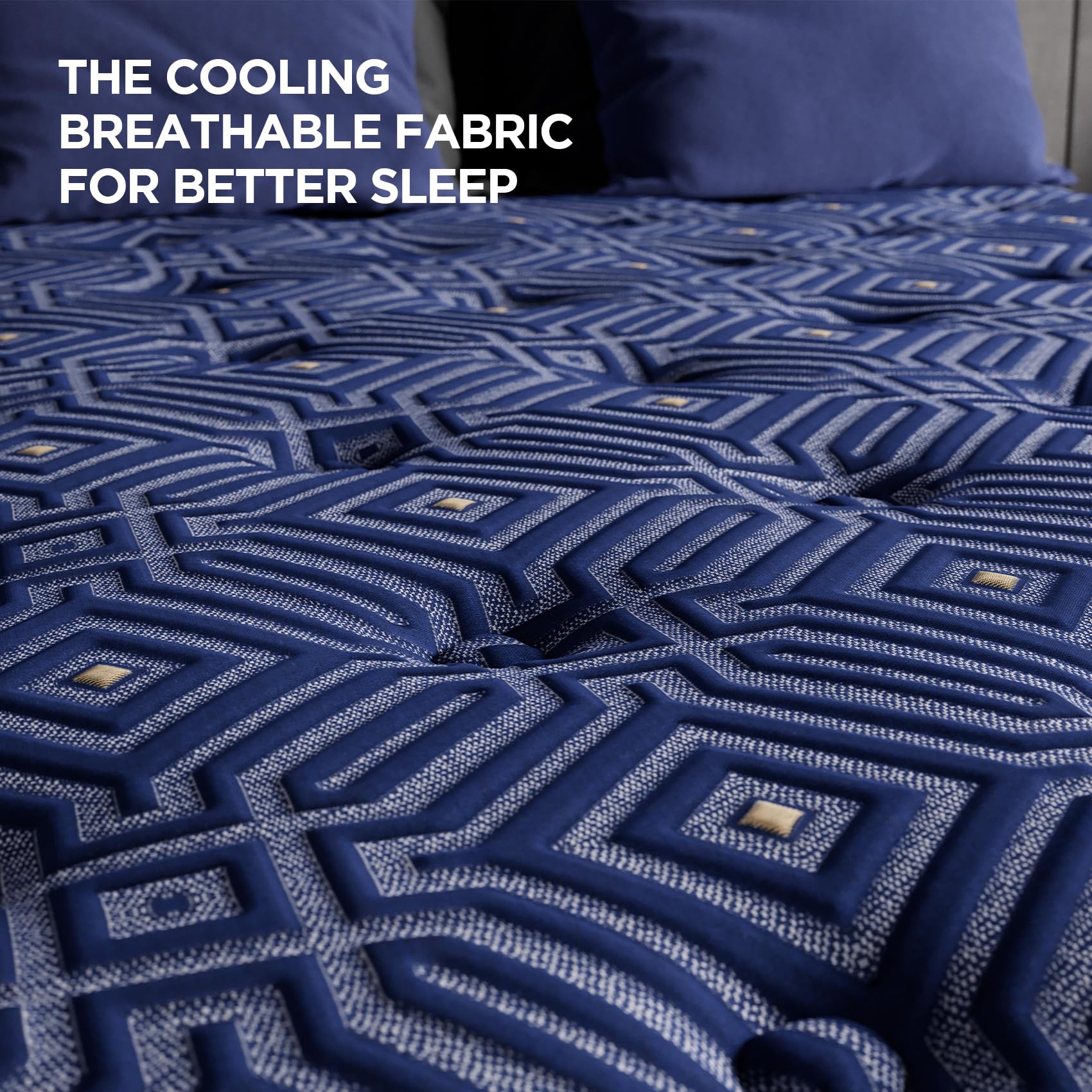 King Size Mattress 14 Inch, King Mattresses in a Box Hybrid Medium Feel Memory Foam and Individual Pocket Springs