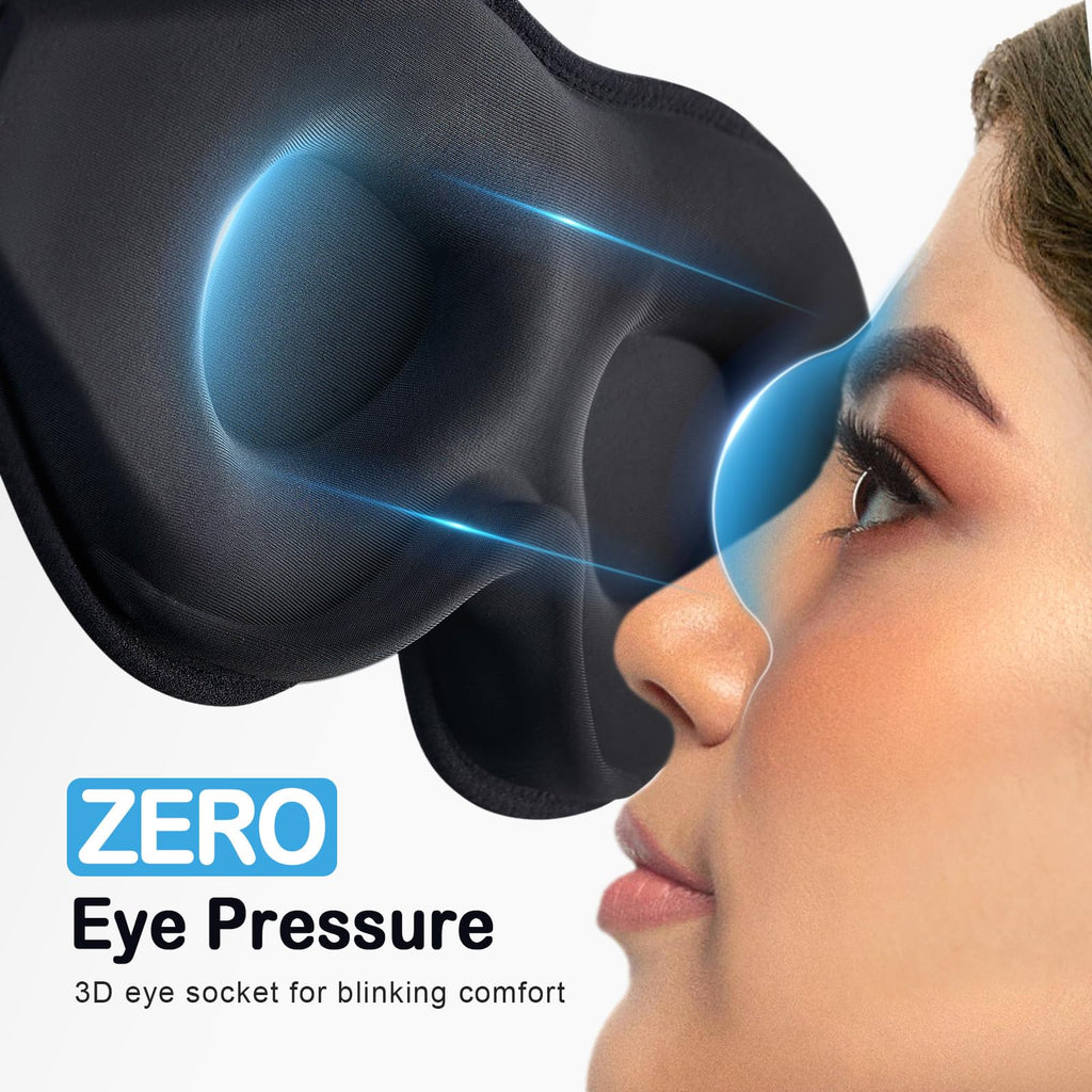 Breathable Sleep Mask, 3D Eye Mak Sleep for Side Sleepers