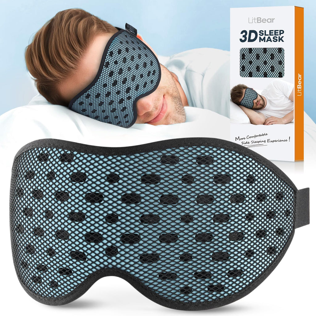 Breathable Sleep Mask, 3D Eye Mak Sleep for Side Sleepers