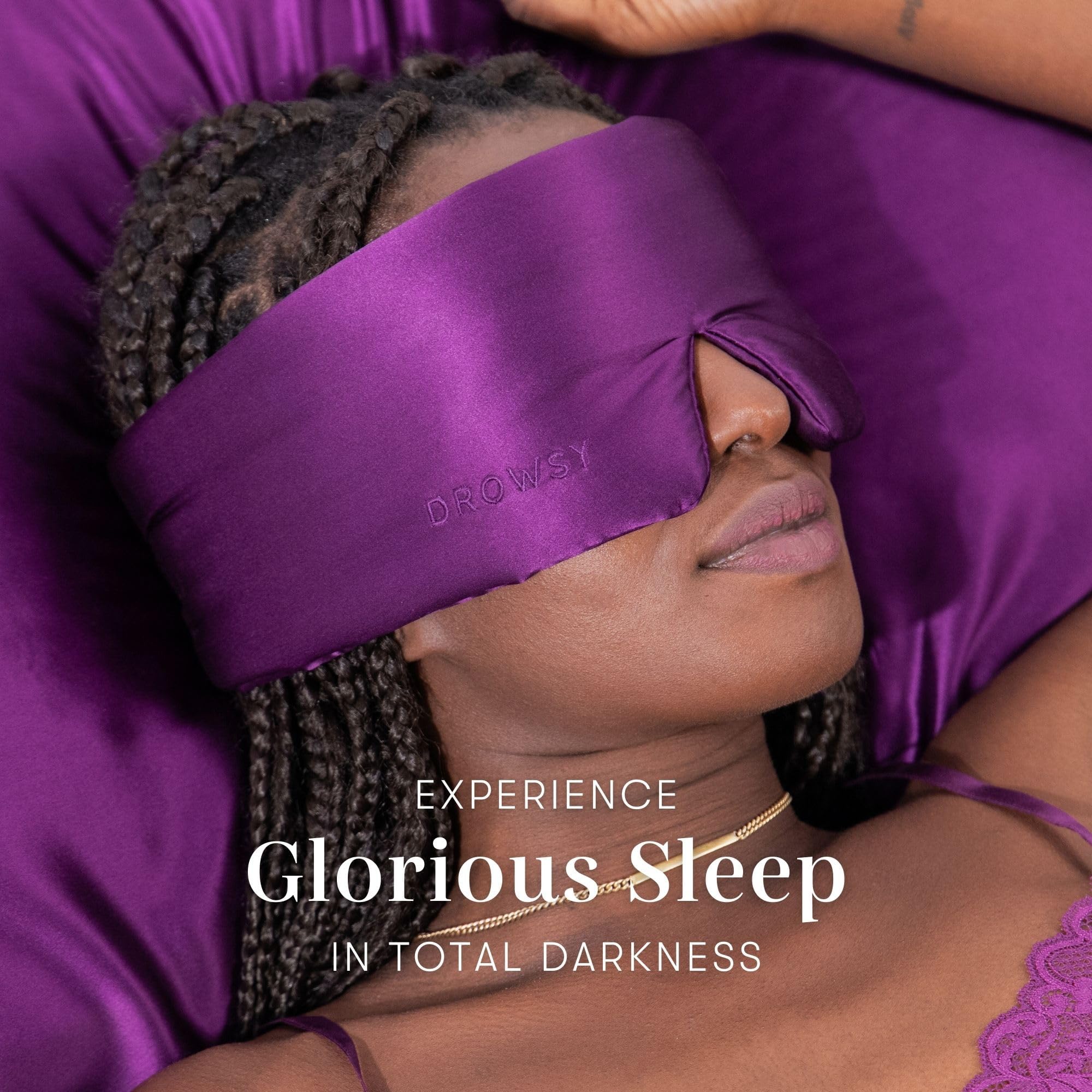 Silk Sleep Mask - Face-Hugging, Padded Cocoon for Luxury Sleep in Total Darkness