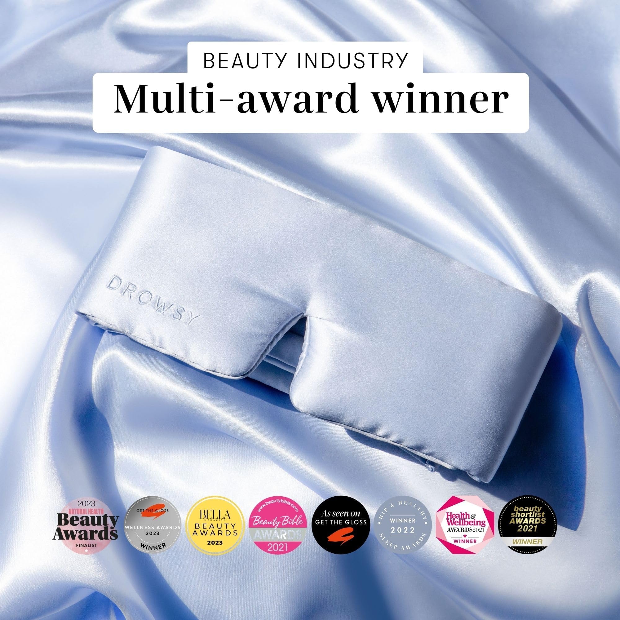 Silk Sleep Mask - Face-Hugging, Padded Cocoon for Luxury Sleep in Total Darkness