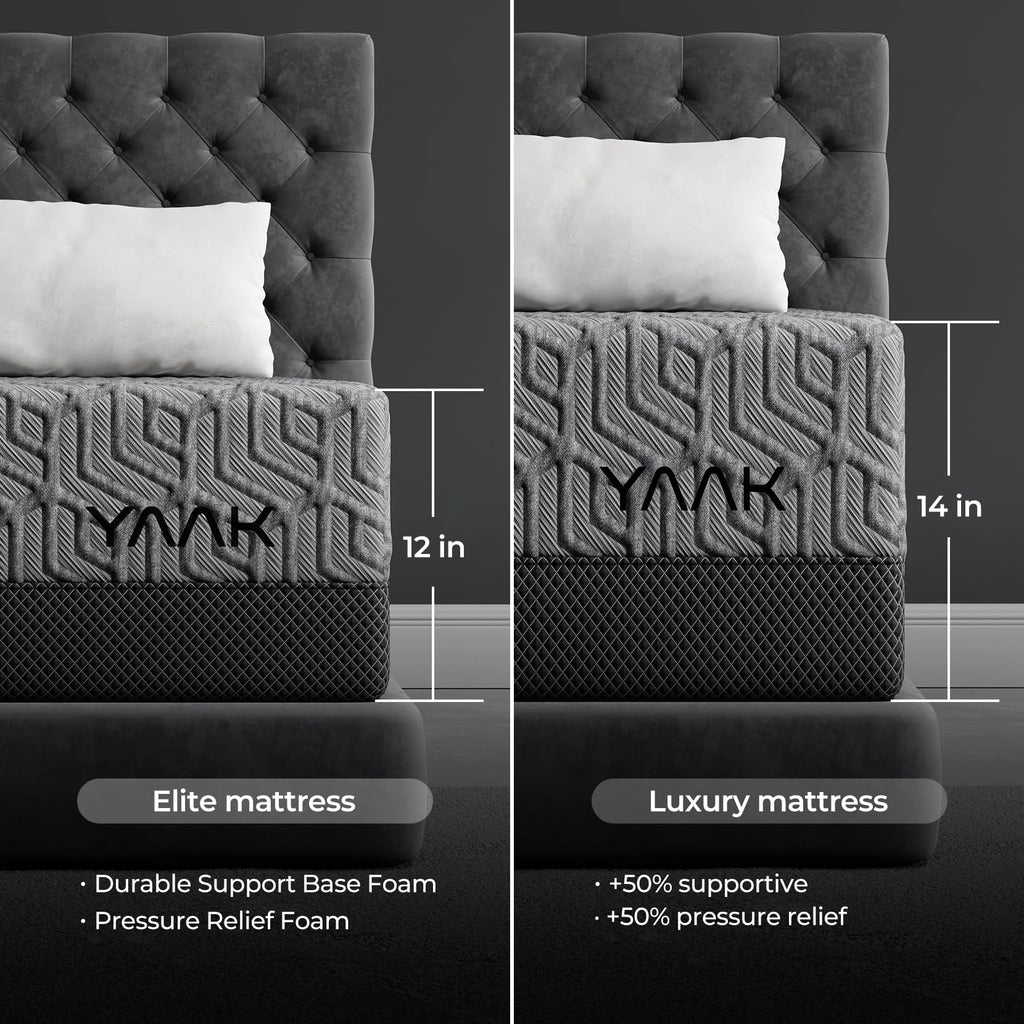 12 Inch Memory Foam Mattress in a Box for Back Pain, Cooling Gel Bed
