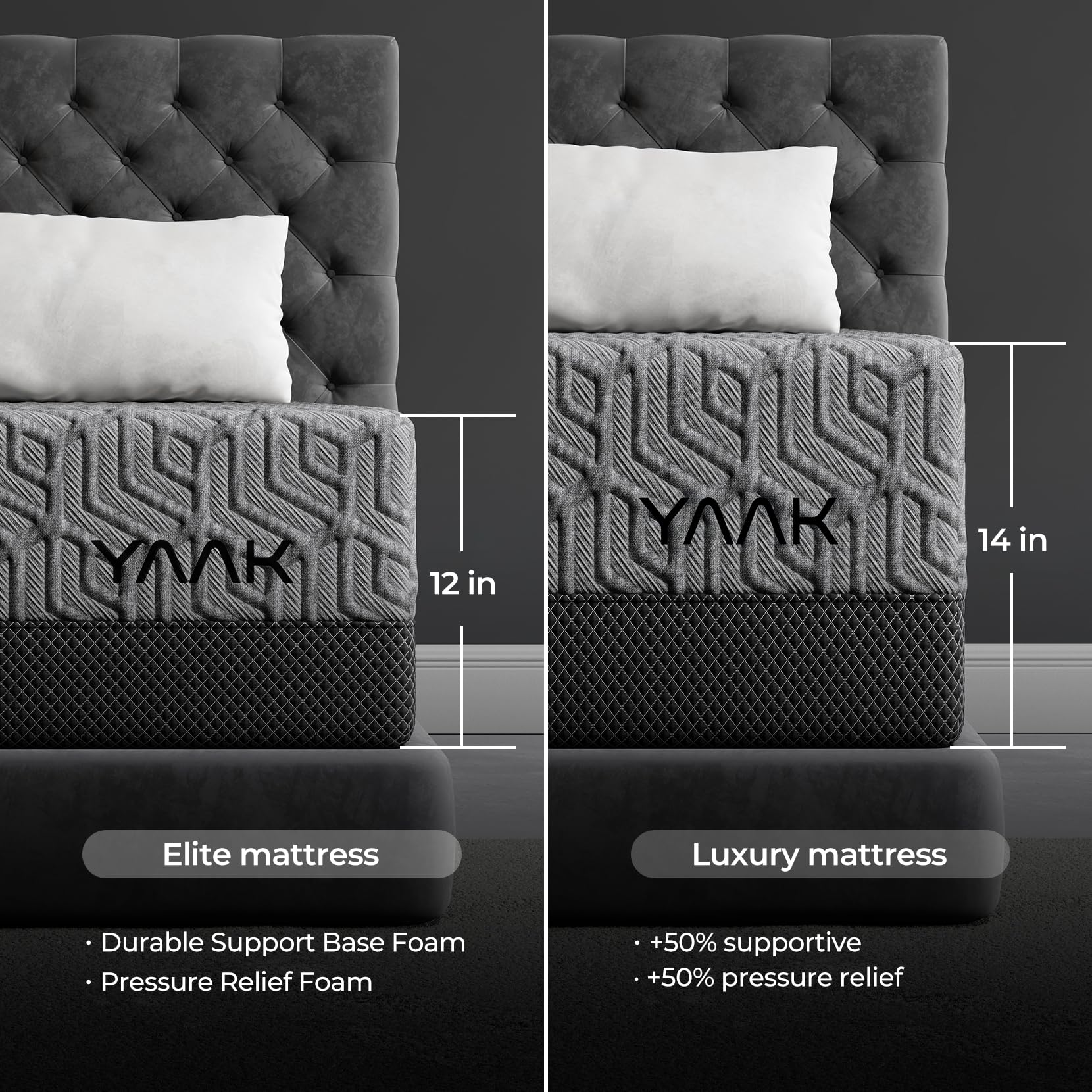 12 Inch Memory Foam Mattress in a Box for Back Pain, Cooling Gel Bed