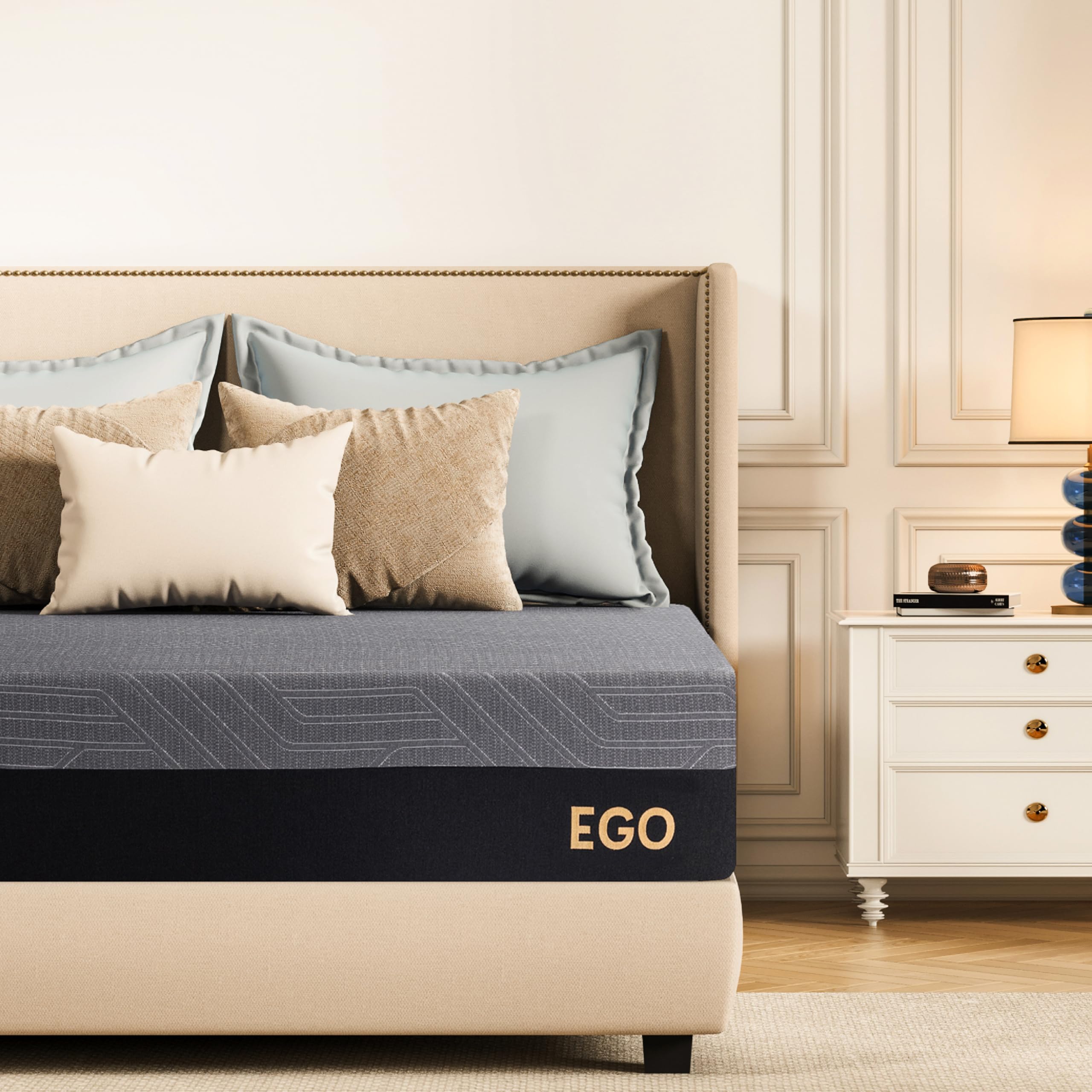 14 Inch Queen Memory Foam Mattress for Back Pain, Cooling Copper Gel Bed in a Box