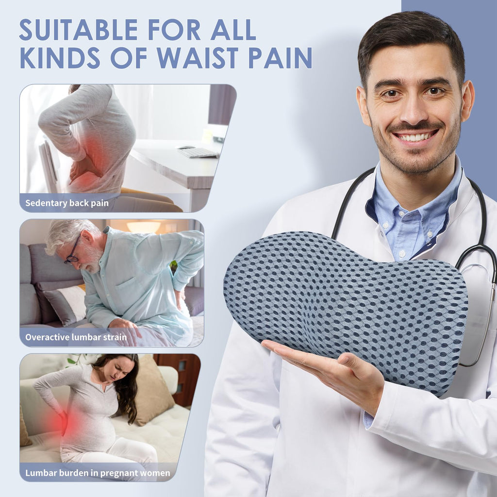 Support Pillow, Back Pillow for Low Back Pain Relief, Ergonomic