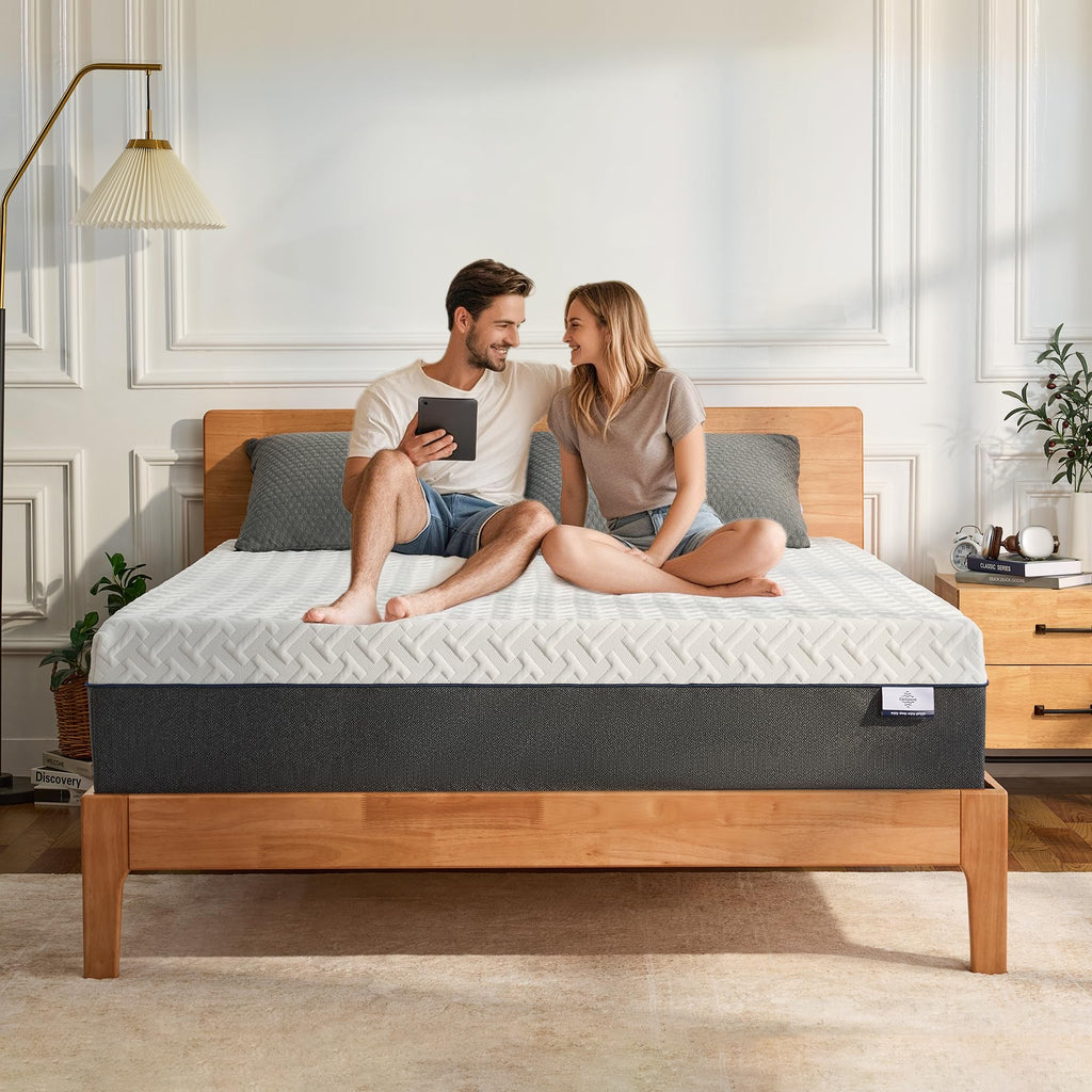 Green Tea Memory Foam Mattress, Full Size Mattress in a Box, Gel Infused Foam for Pressure
