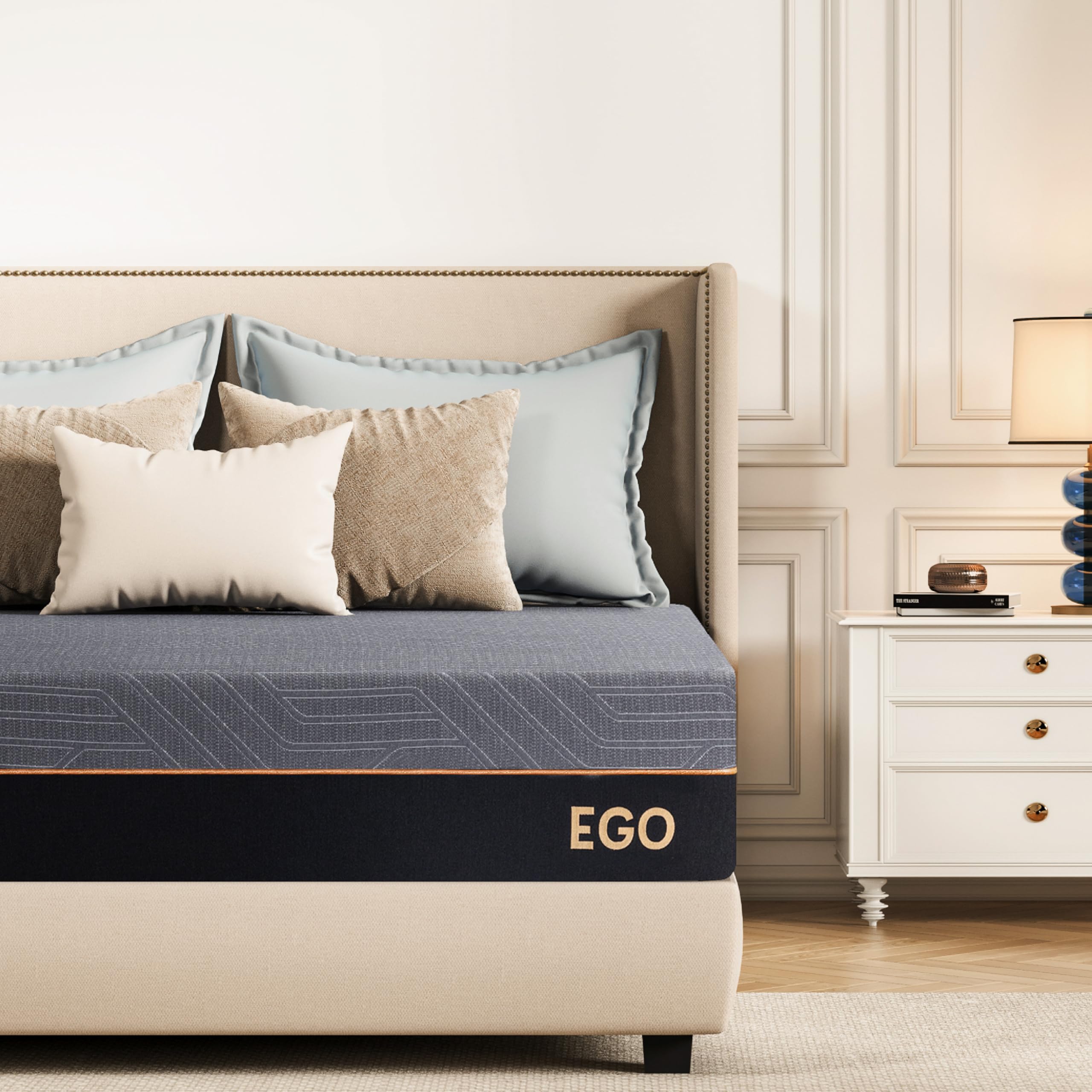 14 Inch Queen Memory Foam Mattress for Back Pain, Cooling Copper Gel Bed in a Box