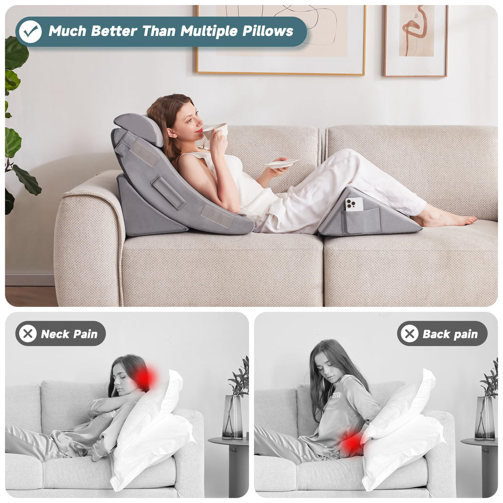 9PCS Wedge Pillow Set for After Surgery Recovery