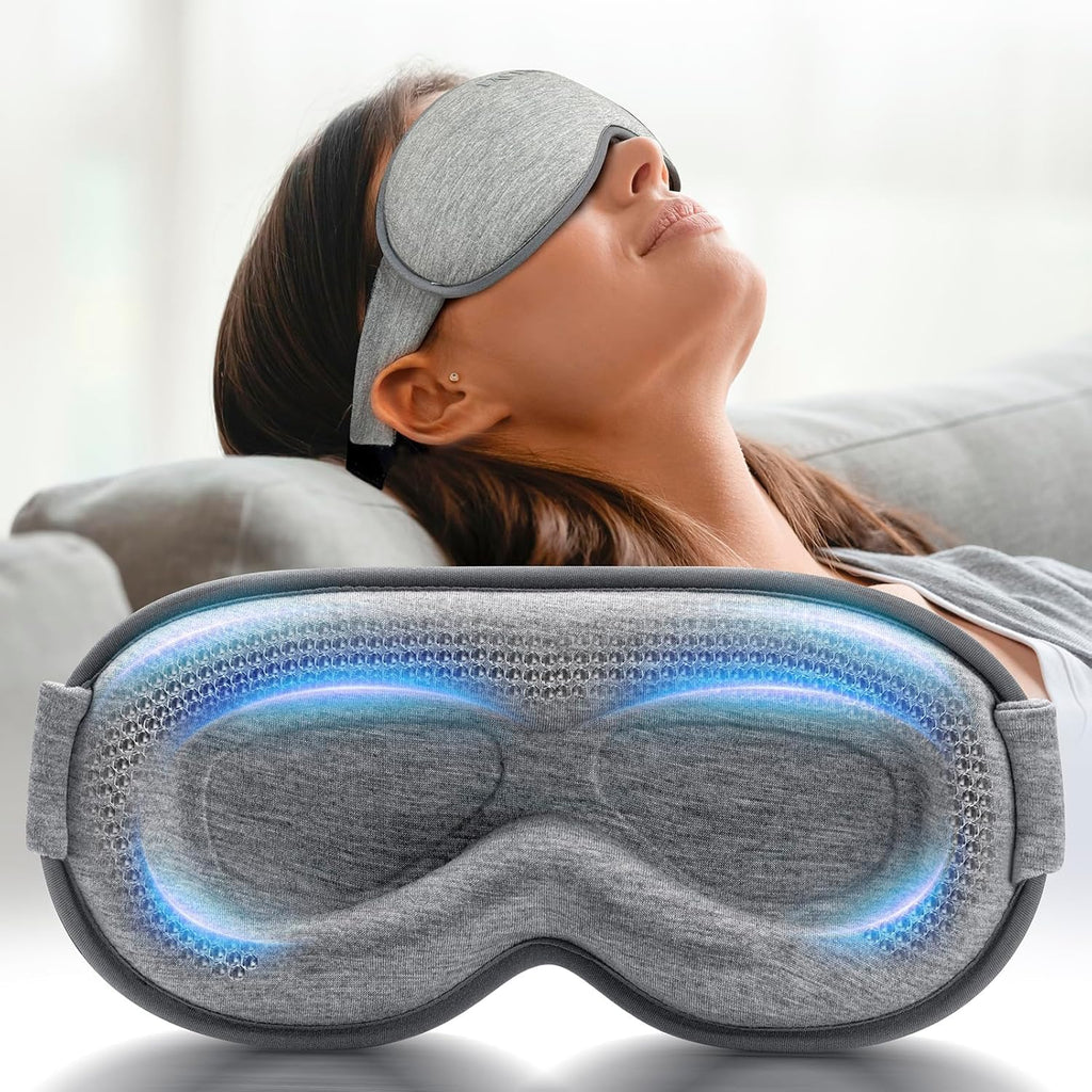 Weighted Eye Mask for Sleeping - 3D Blackout Sleep Mask for Women & Men