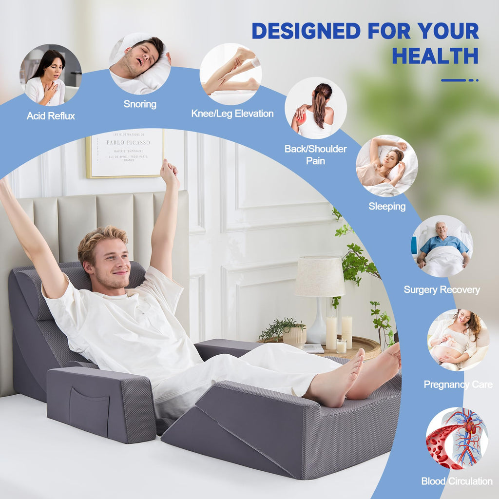 9PCS Wedge Pillow Set for After Surgery Recovery