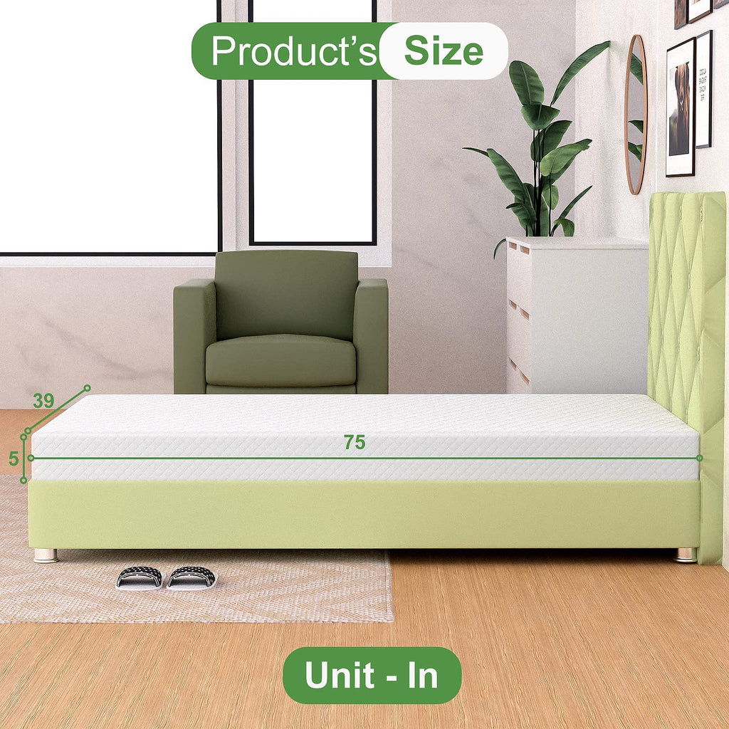 Gel Memory Foam Mattress | White | Bed in a Box,Pressure Relief, Cooling Ventilated Foam