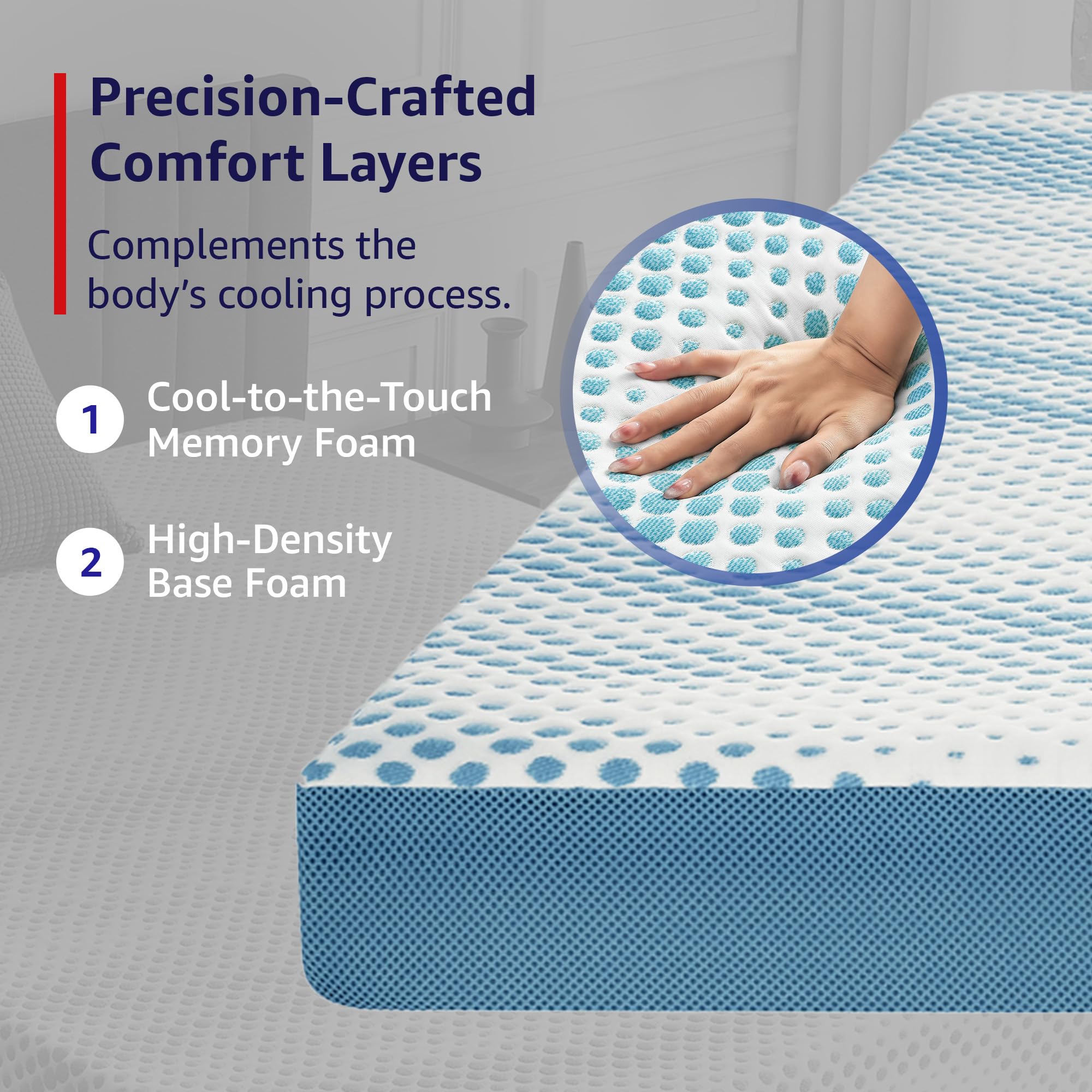 14-Inch King Mattress, Copper Smart Thermic Gel Cooling for Hot Sleepers & Back Pain Relief, Medium Firm Hybrid
