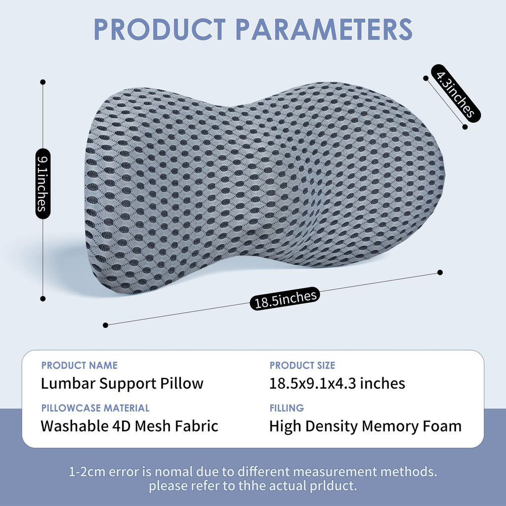 Support Pillow, Back Pillow for Low Back Pain Relief, Ergonomic