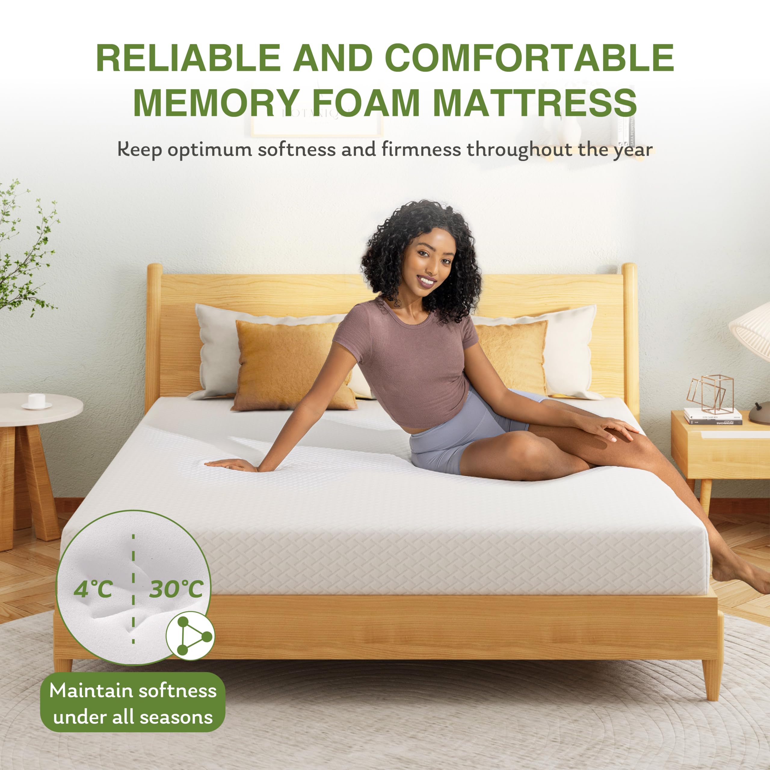 Full Size Memory Foam Mattress,  Bed Mattress in A Box