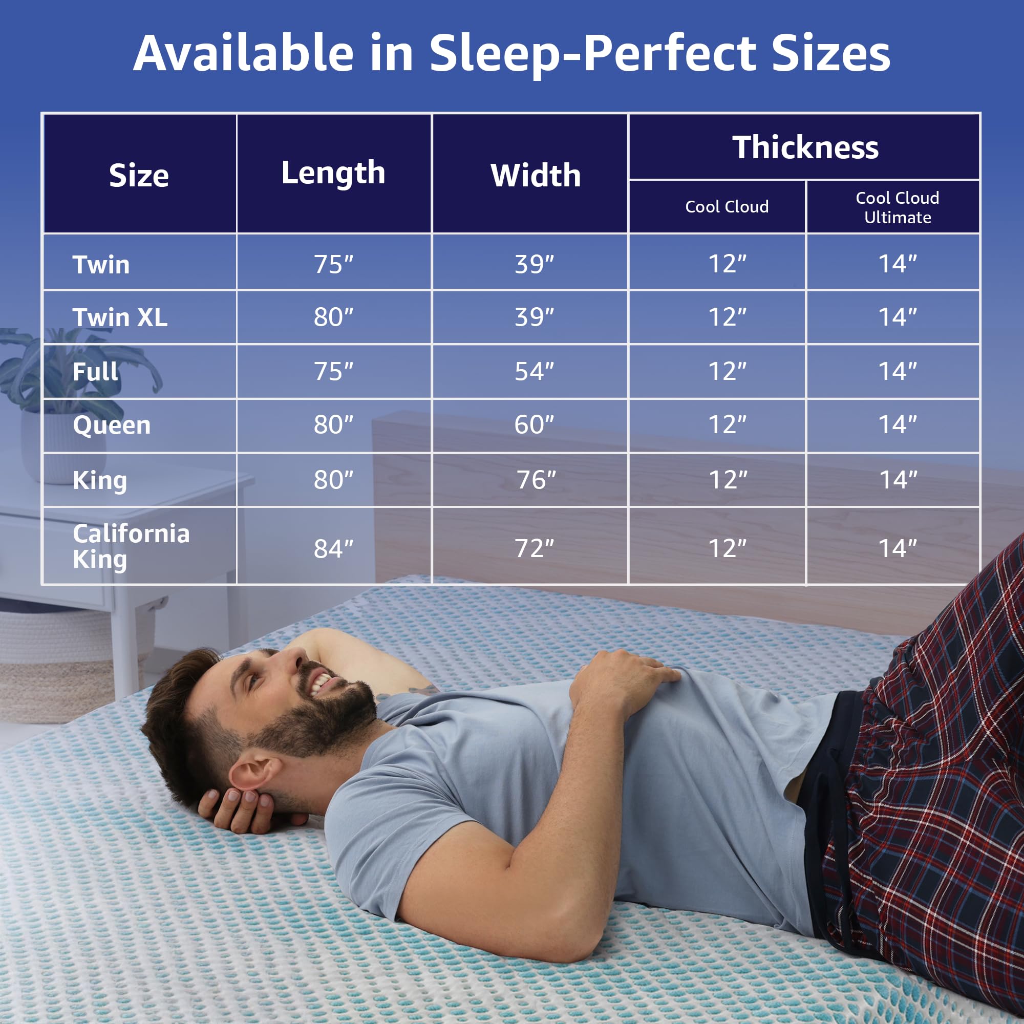 14-Inch King Mattress, Copper Smart Thermic Gel Cooling for Hot Sleepers & Back Pain Relief, Medium Firm Hybrid