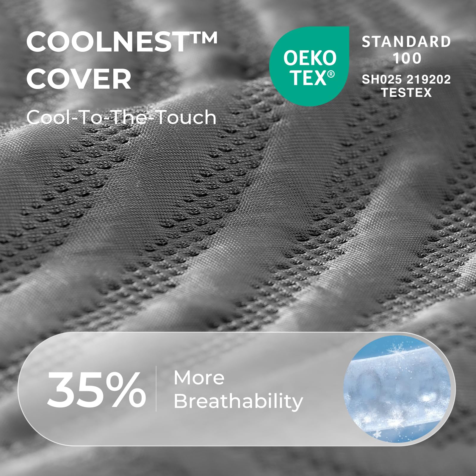 Queen Mattress, 14 inch Cooling Queen Size Memory Foam Mattress for Cool Night Sleep