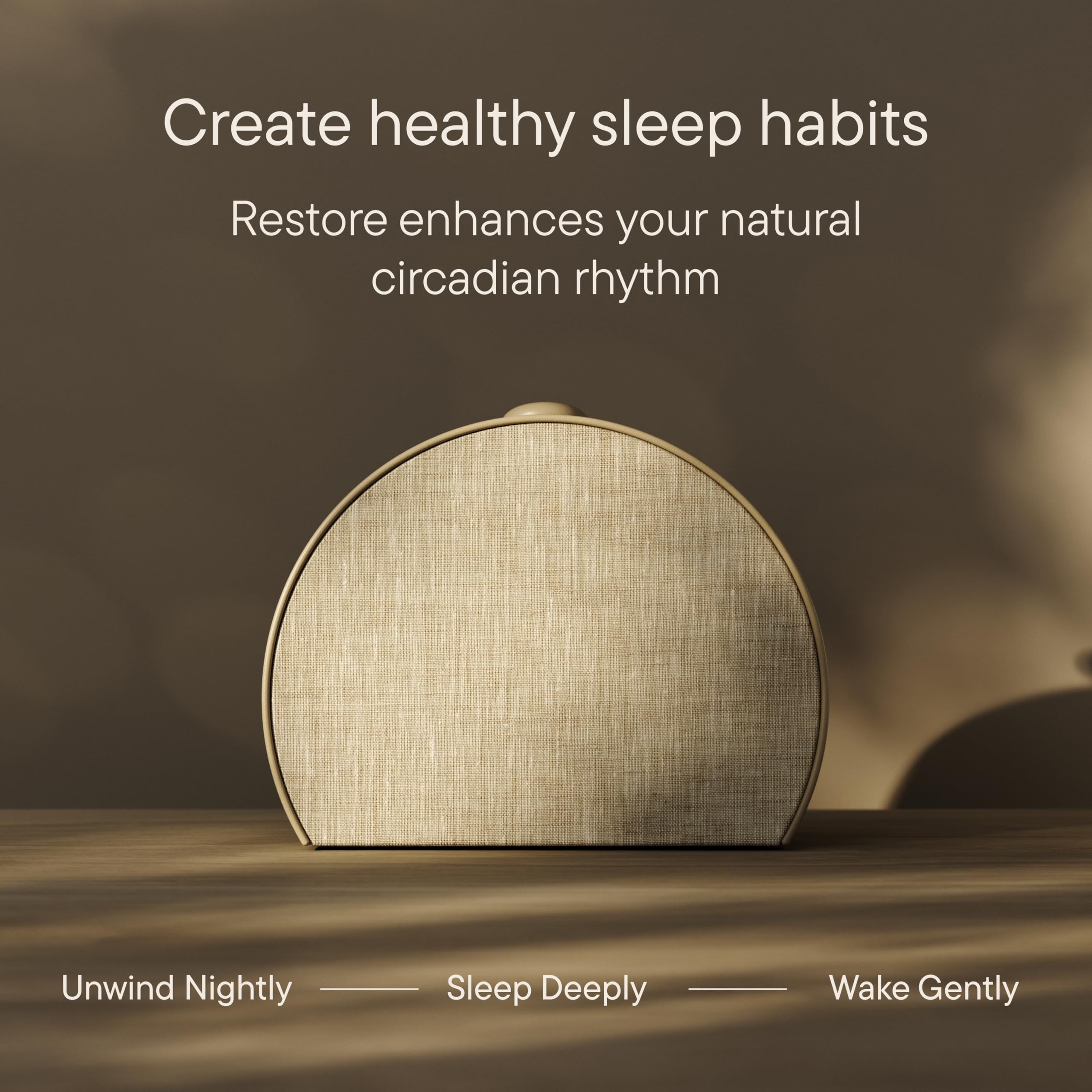 Hatch Restore 3 Sunrise Alarm Clock, Sound Machine, Smart Light (Cocoa) - White Noise