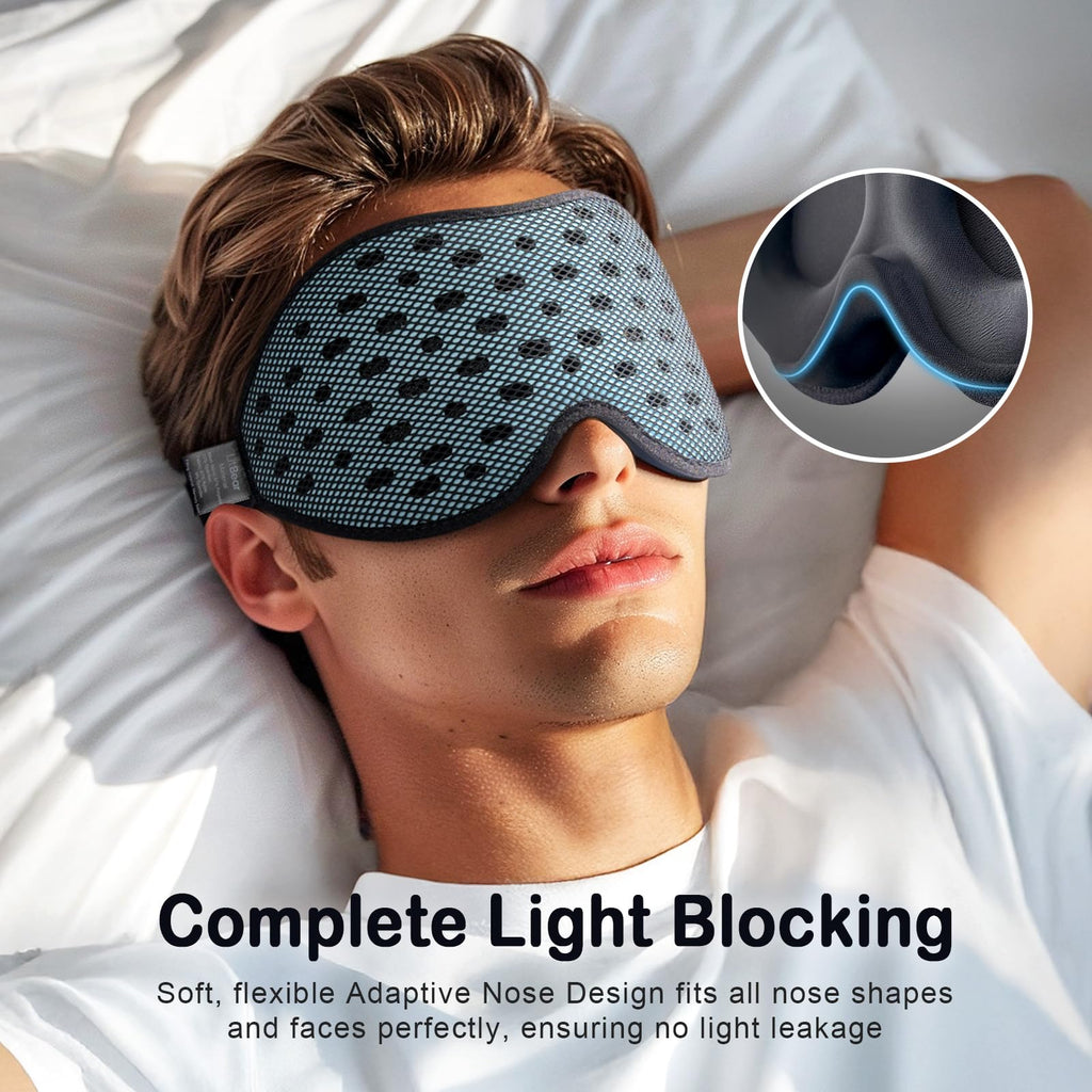 Breathable Sleep Mask, 3D Eye Mak Sleep for Side Sleepers