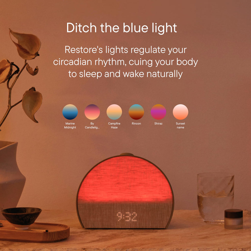 Hatch Restore 3 Sunrise Alarm Clock, Sound Machine, Smart Light (Cocoa) - White Noise