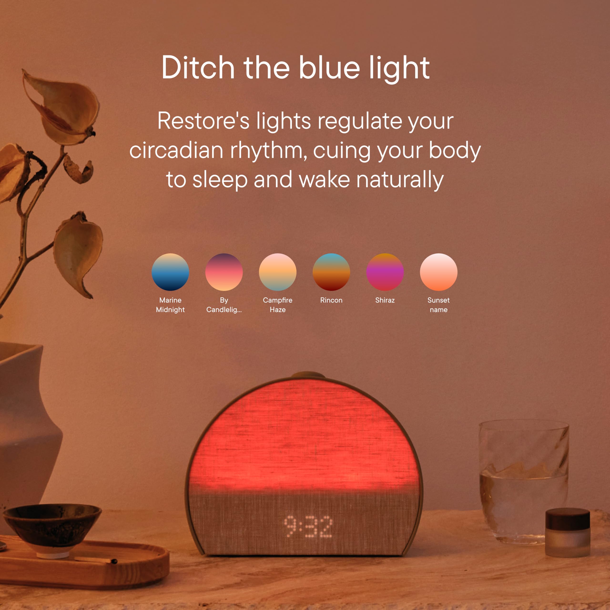 Hatch Restore 3 Sunrise Alarm Clock, Sound Machine, Smart Light (Cocoa) - White Noise