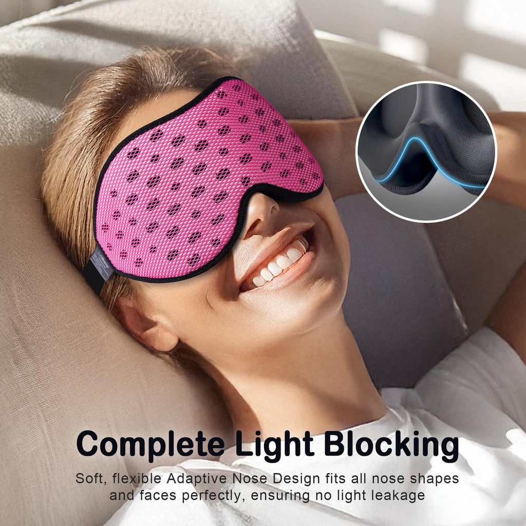 Breathable Sleep Mask, 3D Eye Mak Sleep for Side Sleepers